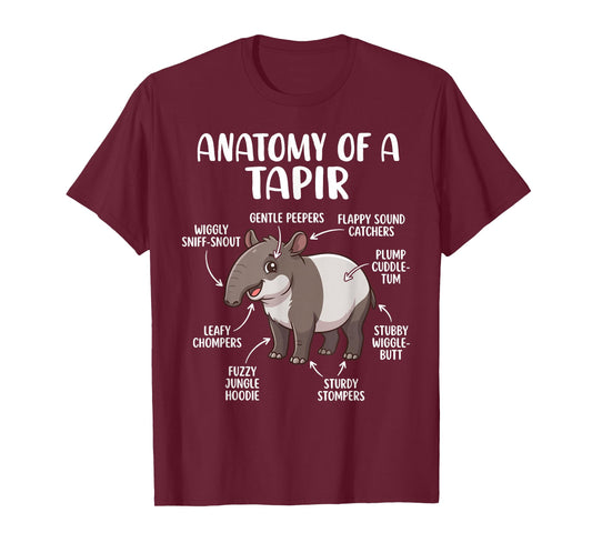 Anatomy of Tapir Funny Tapir Lover Costume T-Shirt