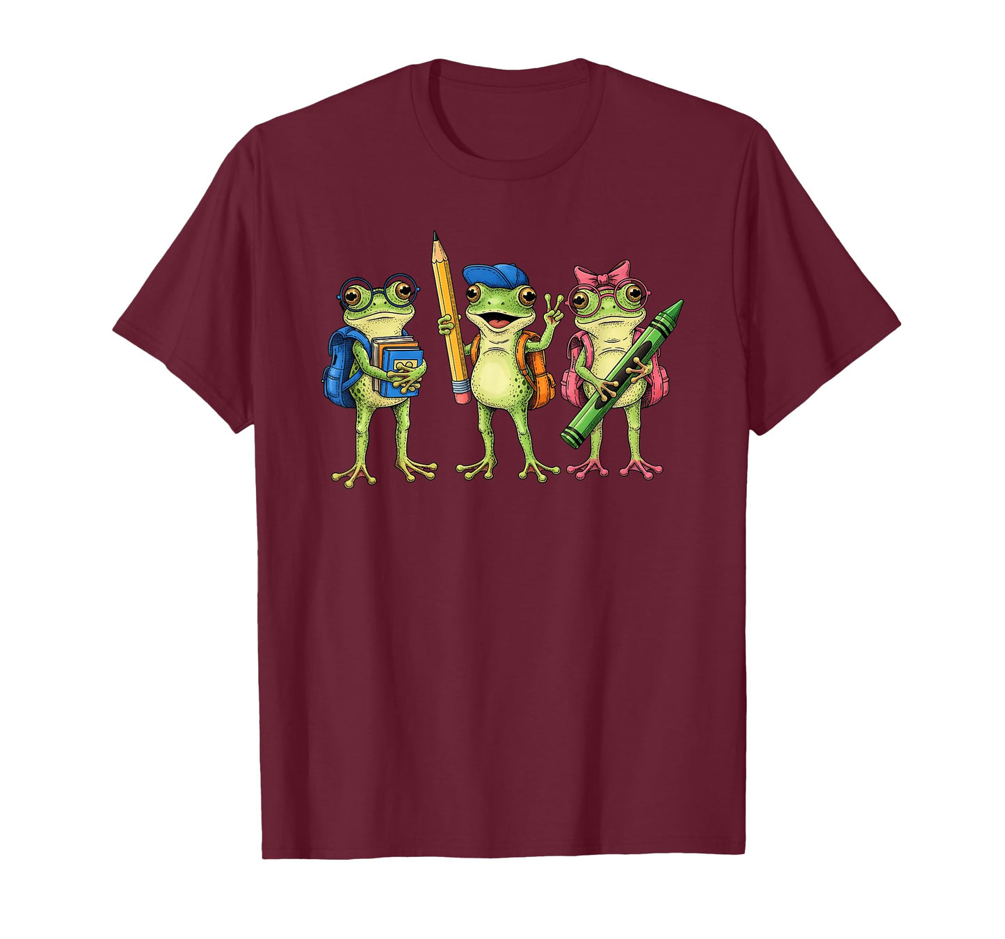 Trio Cute Frogs Welcome Back to School Teachers Girls Boys T-Shirt