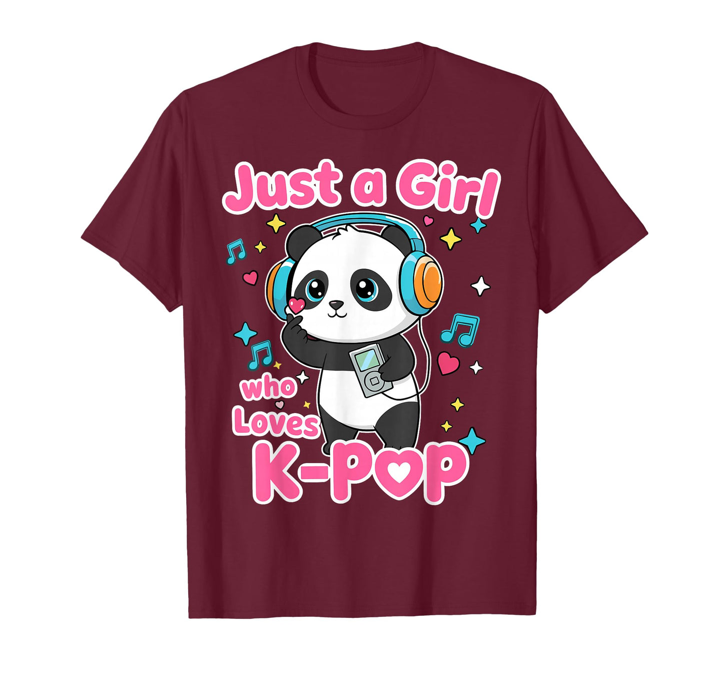 Just A Girl Who Loves K-Pop Cute Panda T-Shirt