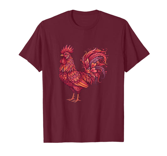 Chicken Valentines Day Heart for Farmers Cute Chicken Couple T-Shirt