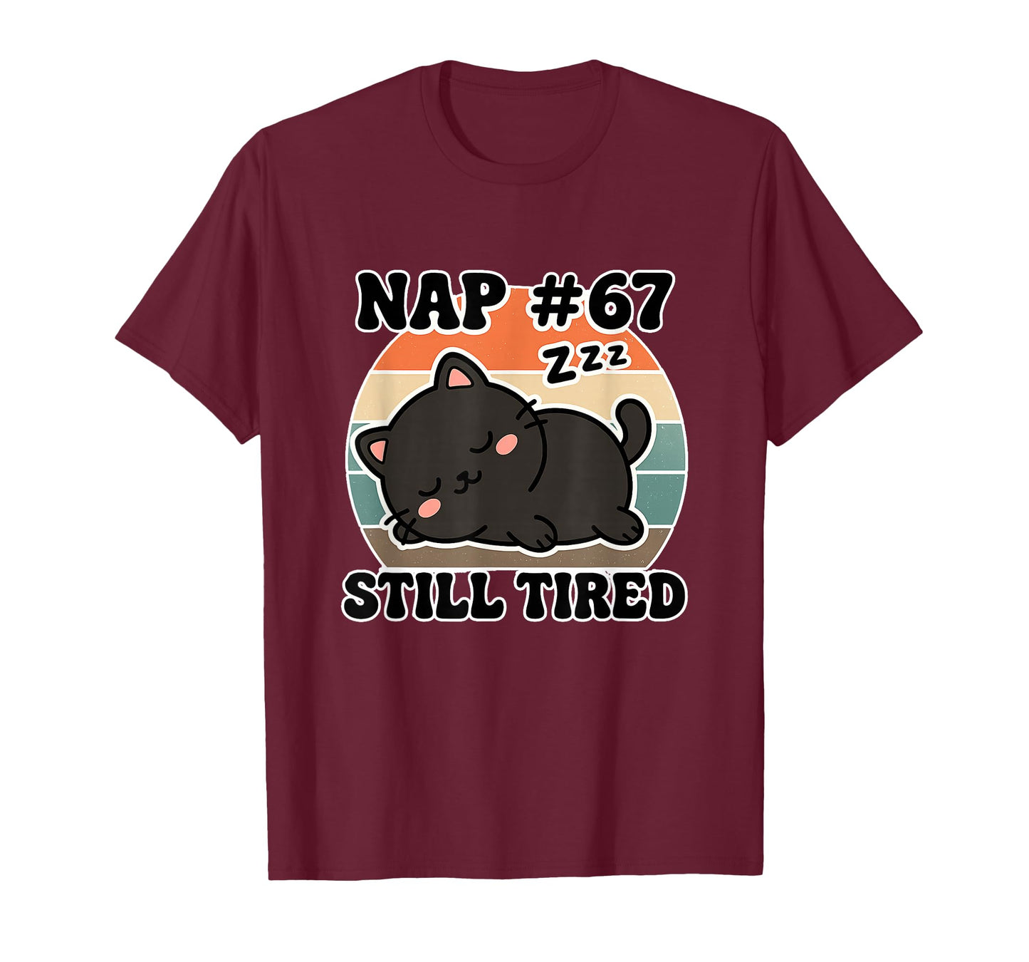Kawaii Anime Cat NAP 67 Quote 6 7 Meme Graphic Tees T-Shirt