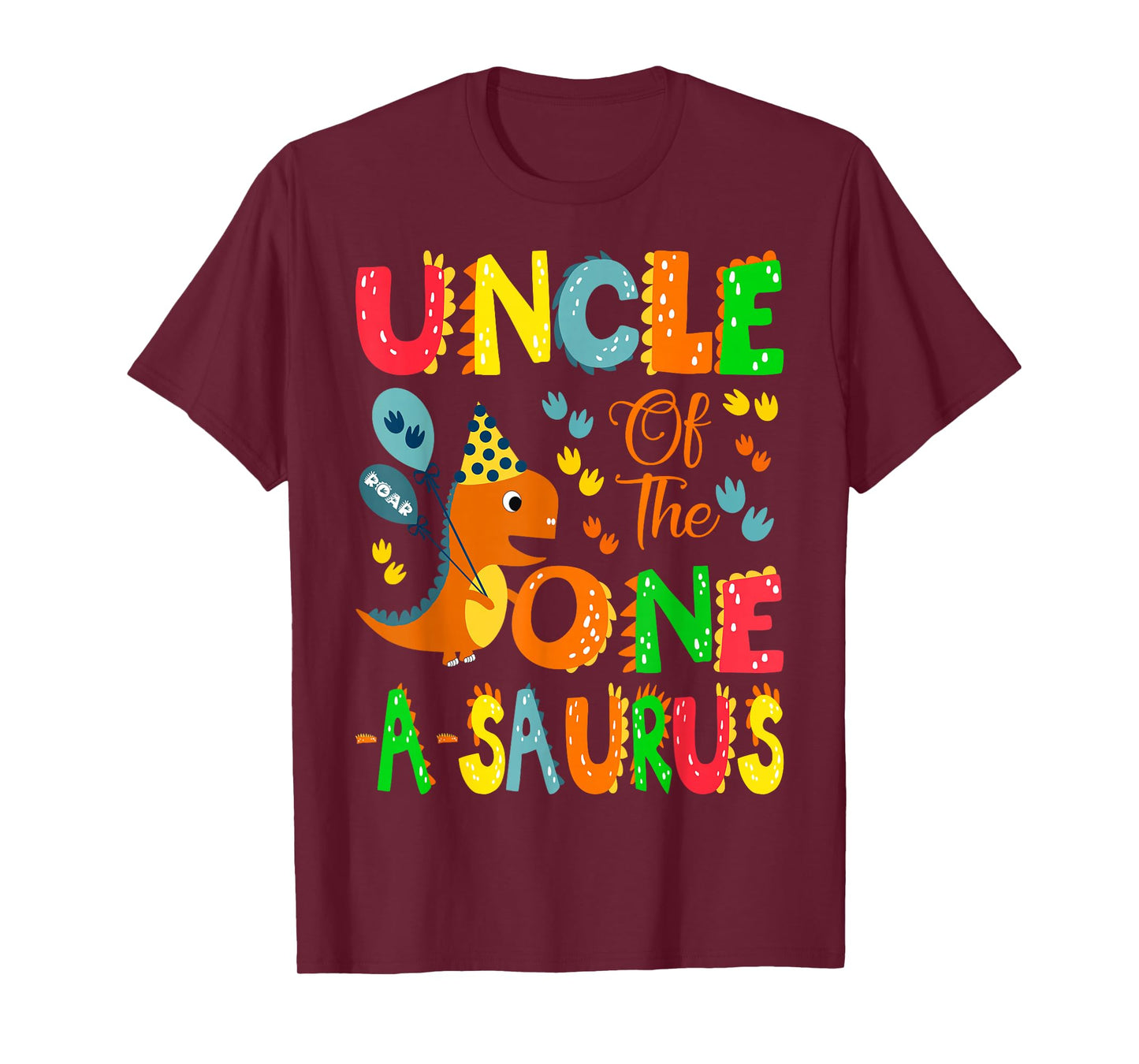 Uncle of The One-A-Saurus 1st Birthday Boy Dinosaur Lover T-Shirt