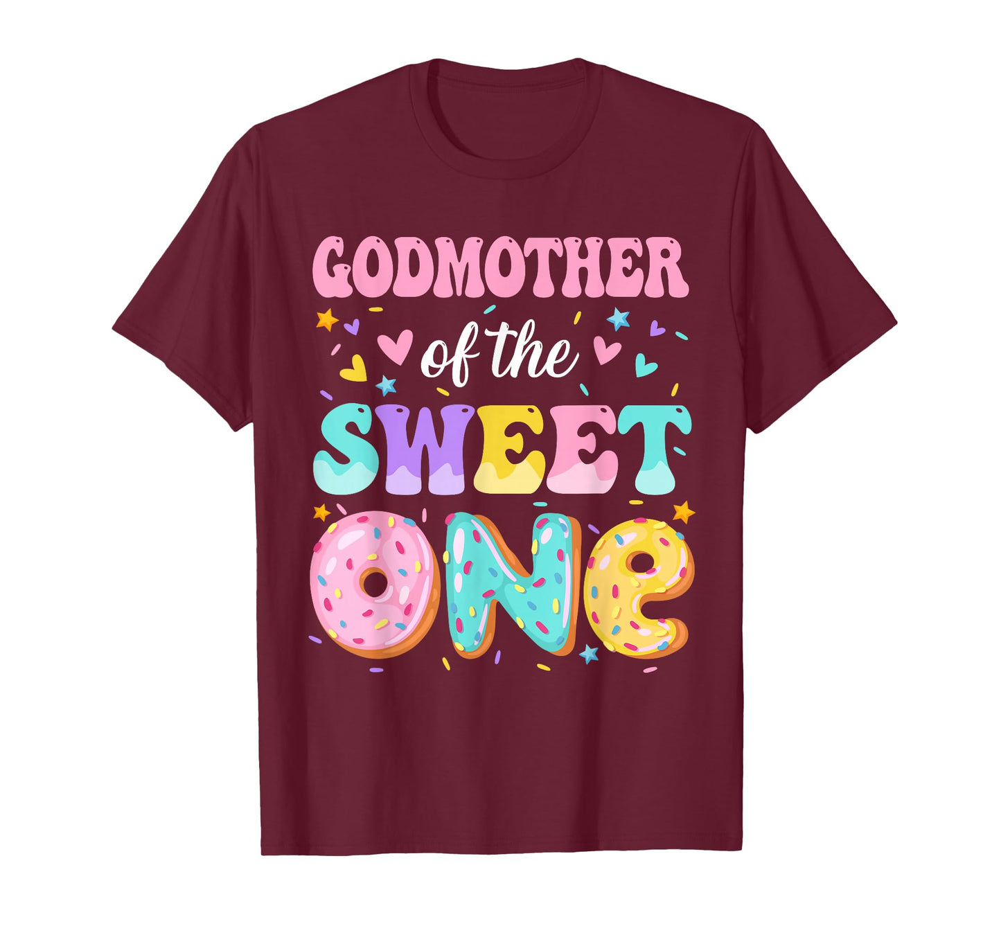 Godmother Of The Sweet One 1st Birthday Donut Bday Party T-Shirt