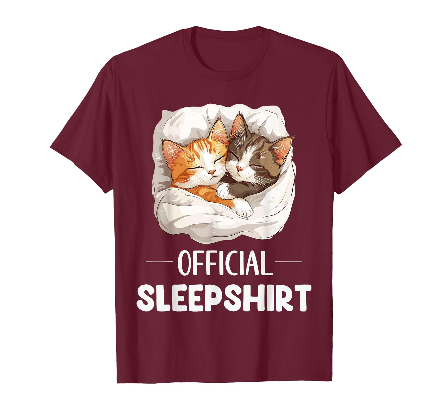 Official Sleepshirt Cute Sleeping Cat Animal Lovers Pajama T-Shirt