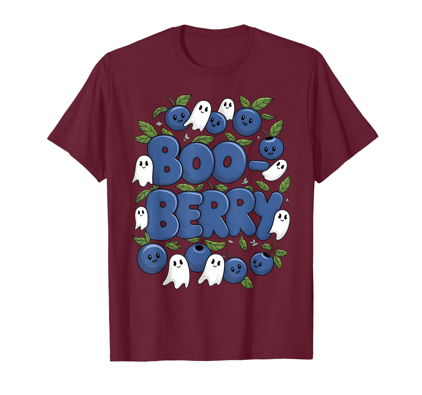 Boo Berry Blueberry Halloween Funny Ghost Costume Boys Girls T-Shirt