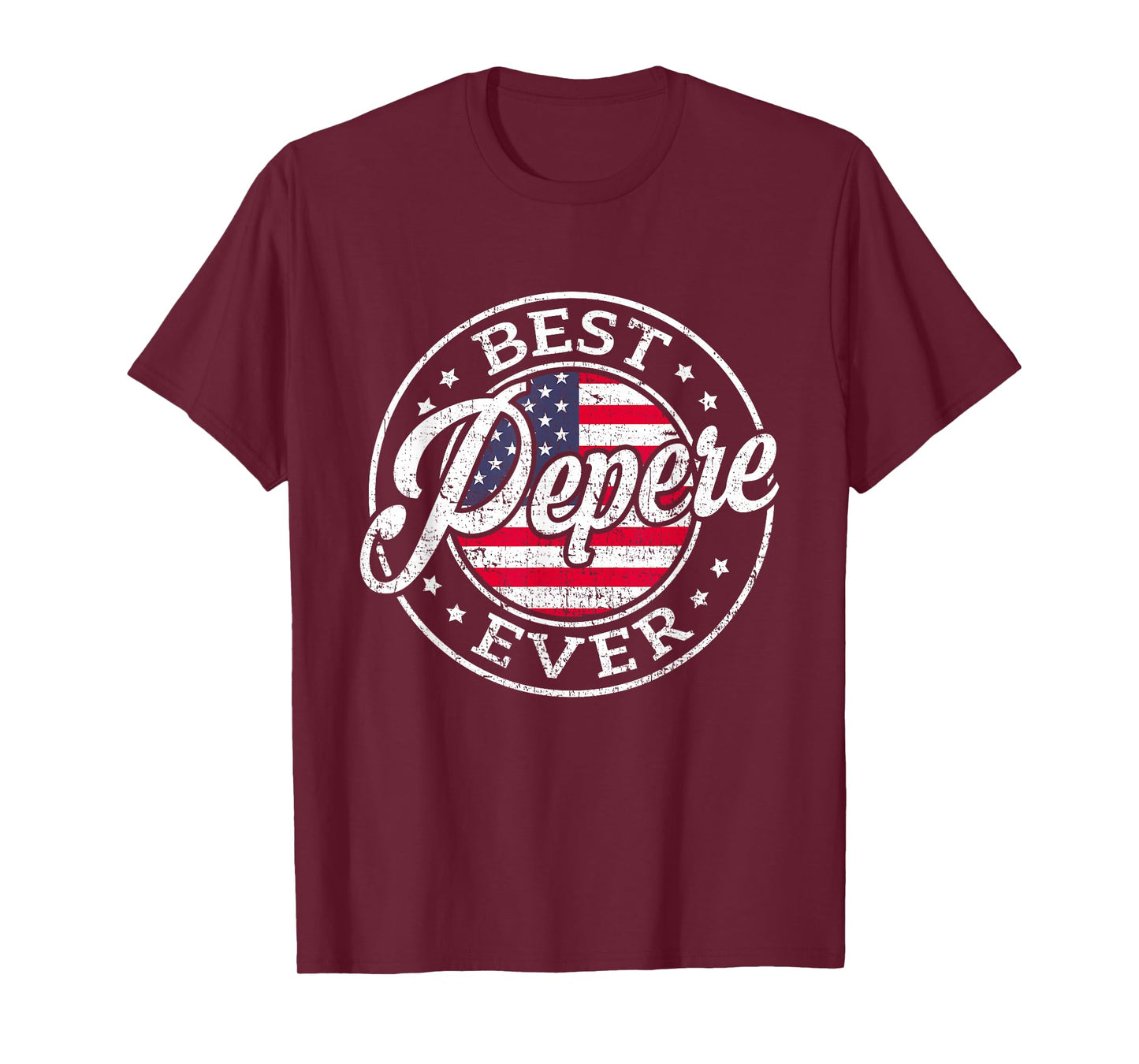 Best Pepere Ever USA Flag Fathers Day Family T-Shirt