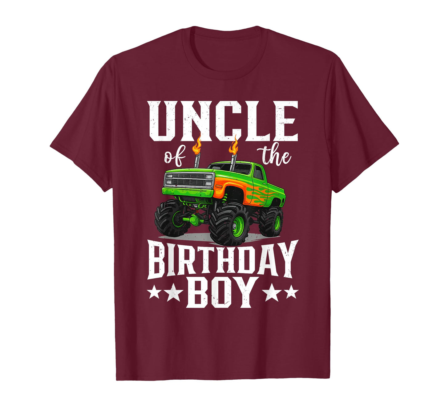 Uncle of The Birthday Boy Monster Truck Family T-Shirt