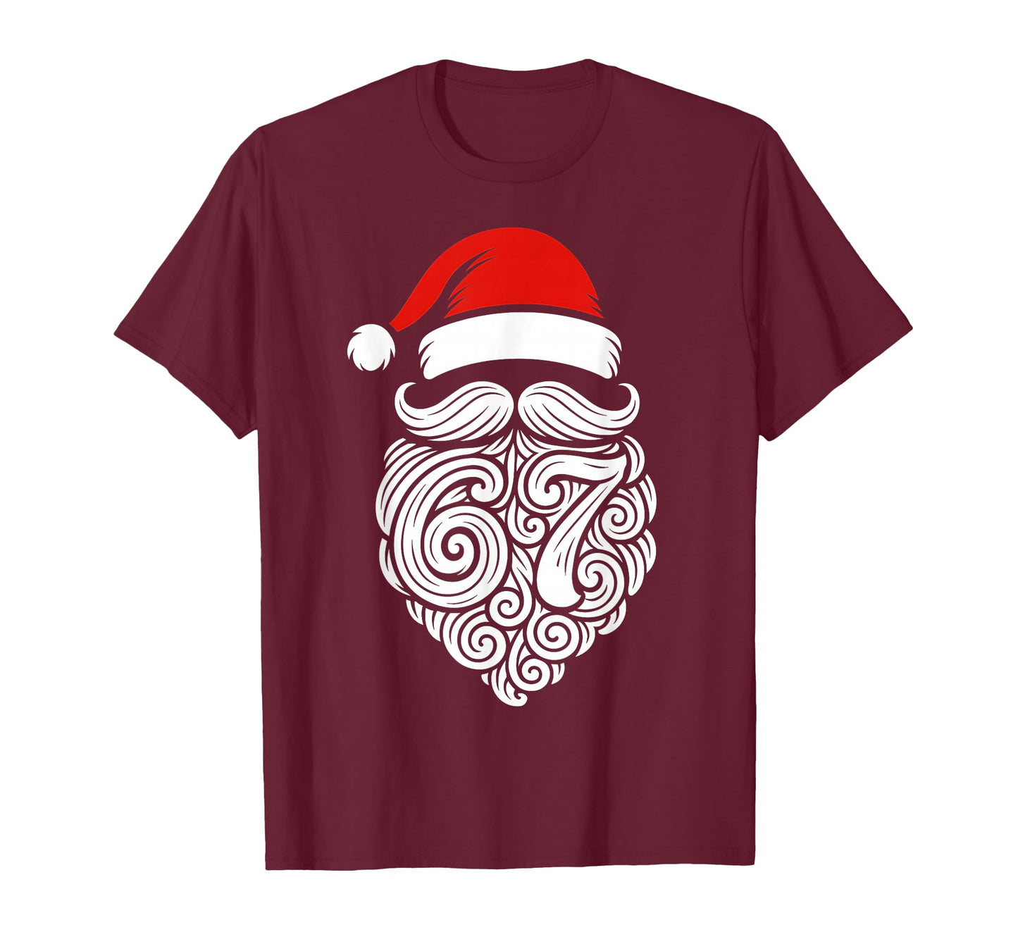 Funny Six Seven 6 7 Meme Santa Christmas Shirt Men Boys Teen T-Shirt