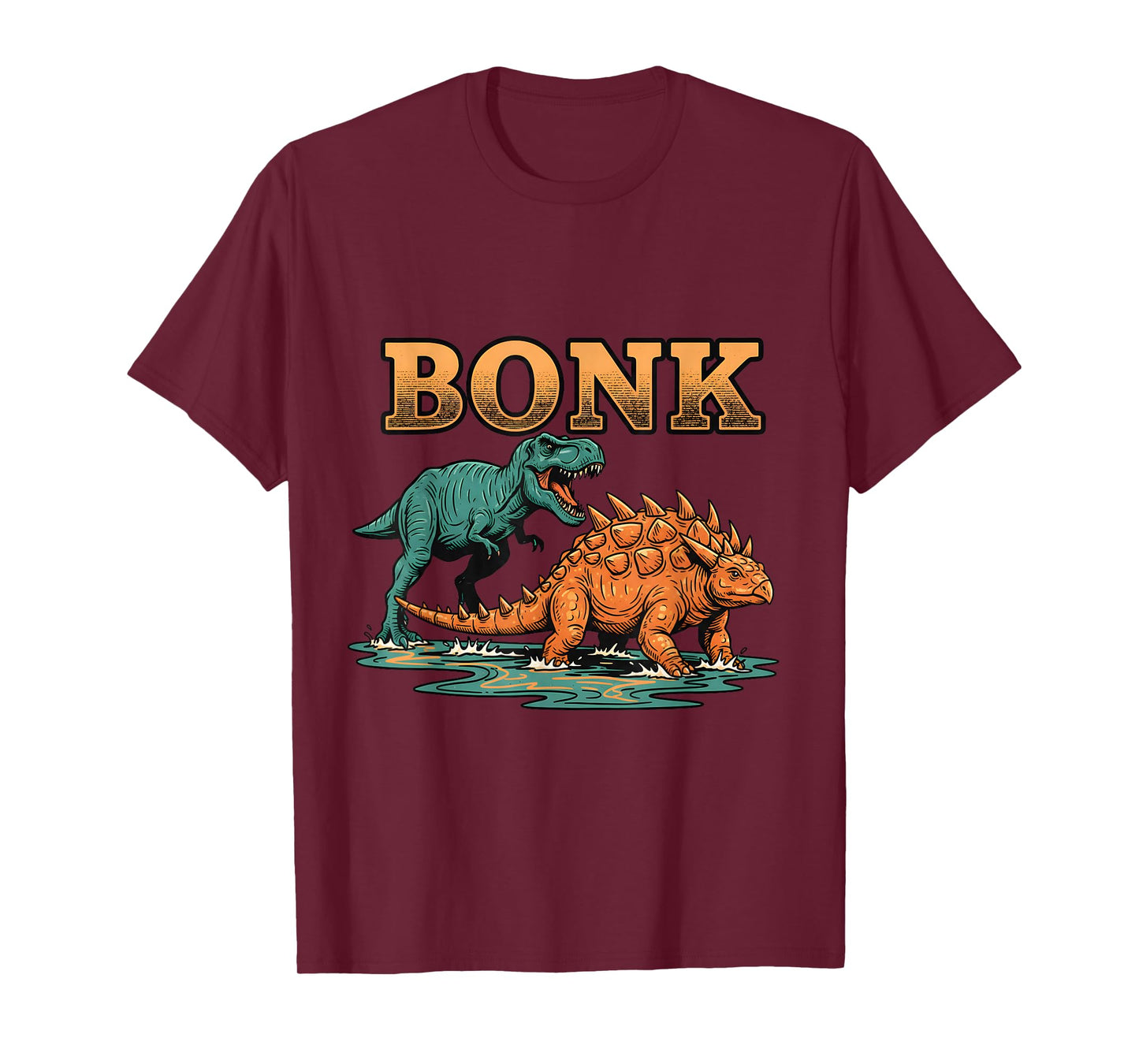 Bonk Dinosaur Funny Prehistoric Humor Design T-Shirt