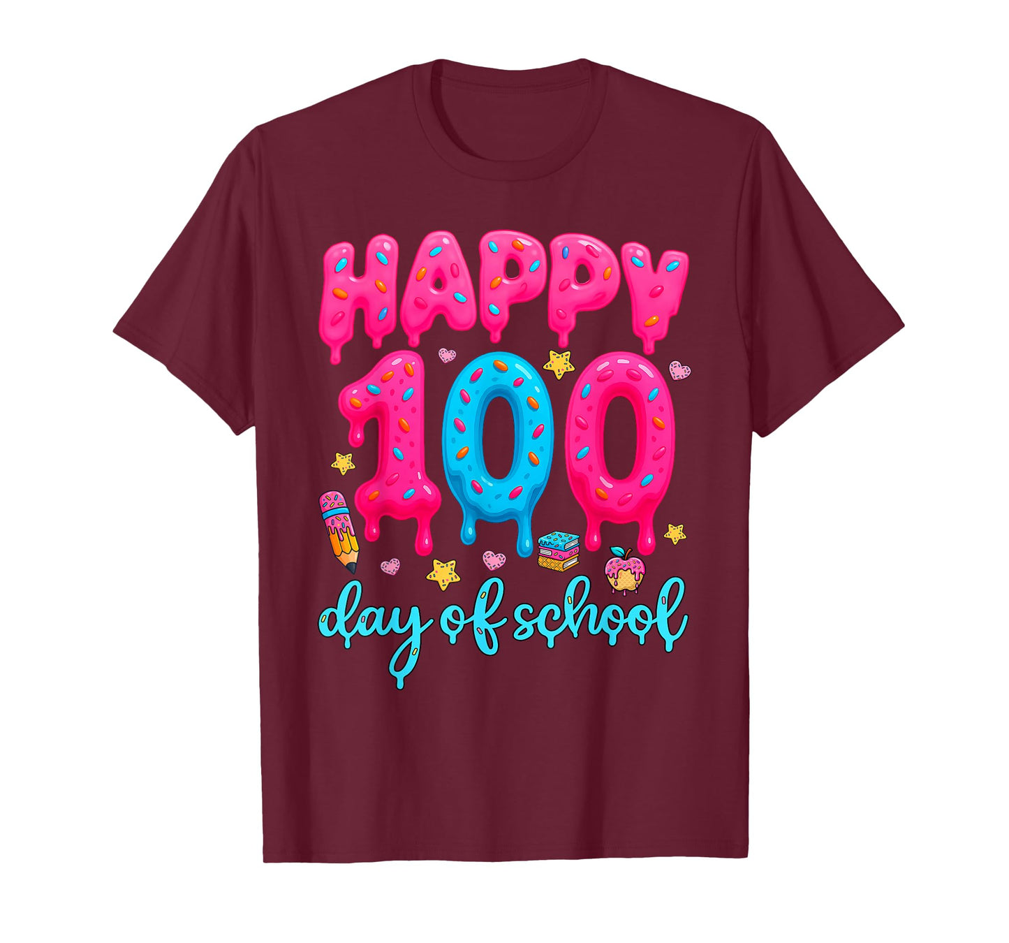 Happy 100th Day of School Teachers Student 100 Days Smarter T-Shirt