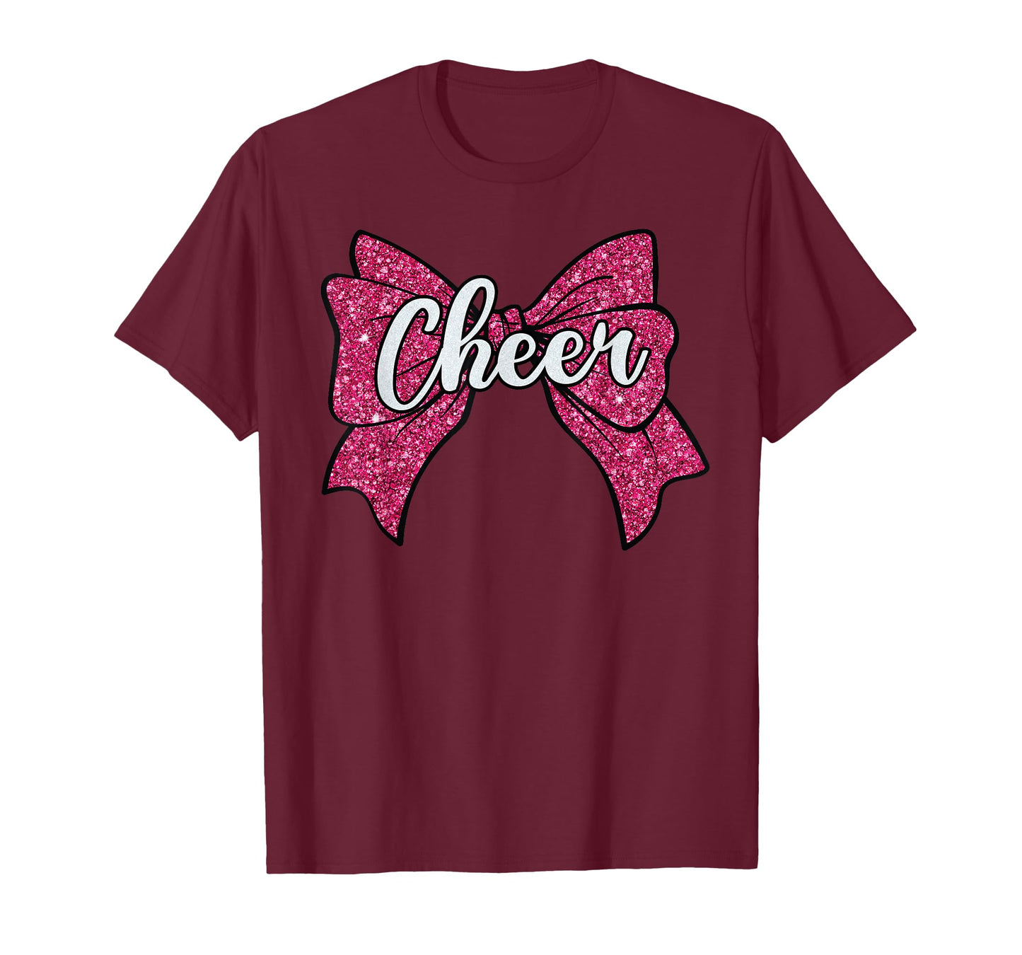 Coquette Cheer Bow Pink Funny Sport Cheerleader Cheerleading T-Shirt