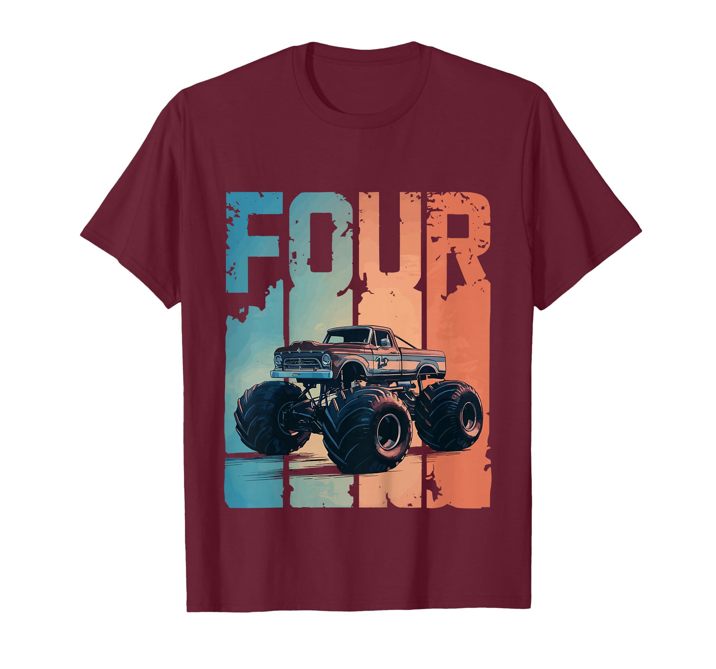 Monster Truck 4th Birthday T-Shirt