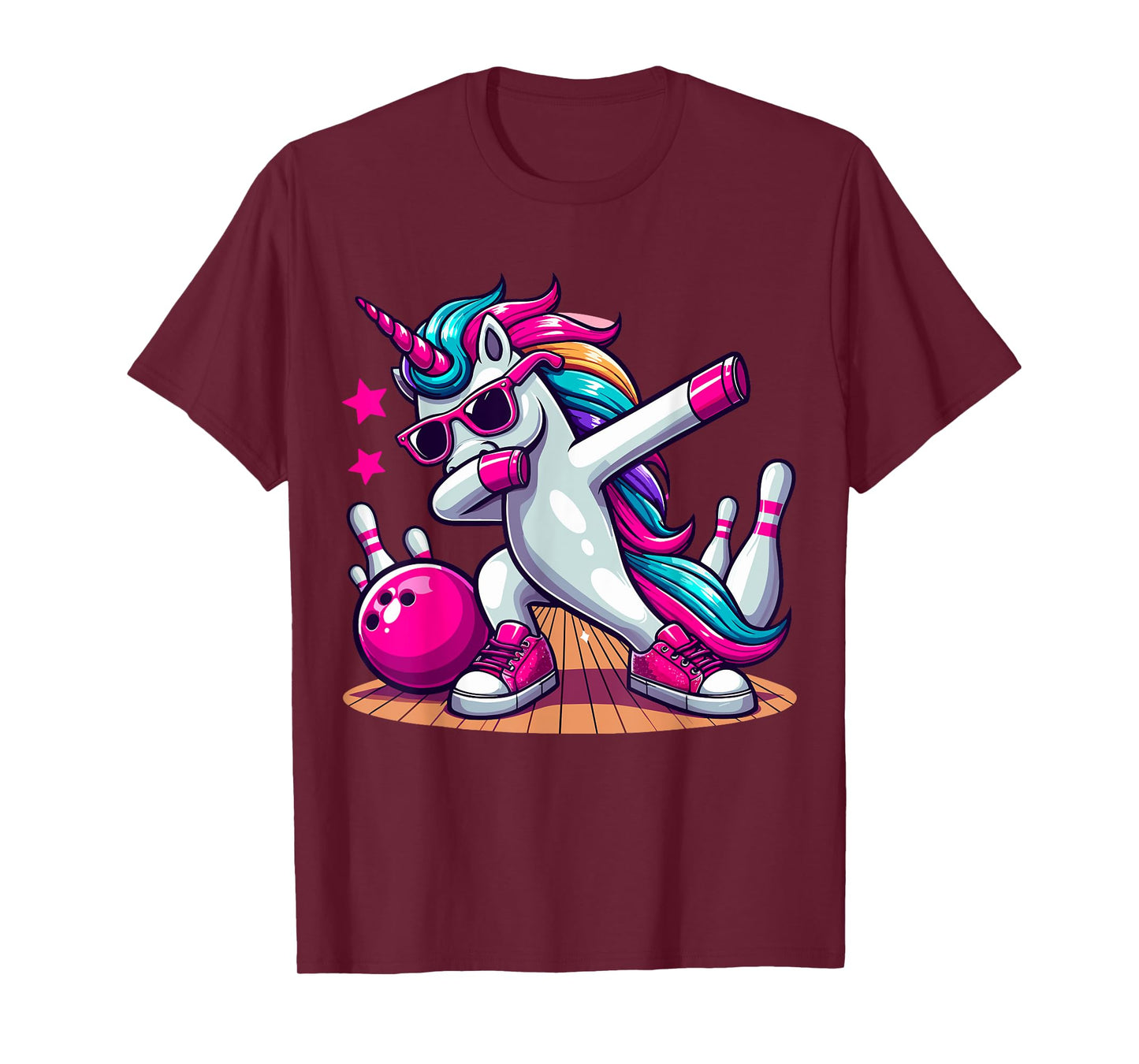 Dabbing Unicorn Bowling T-Shirt