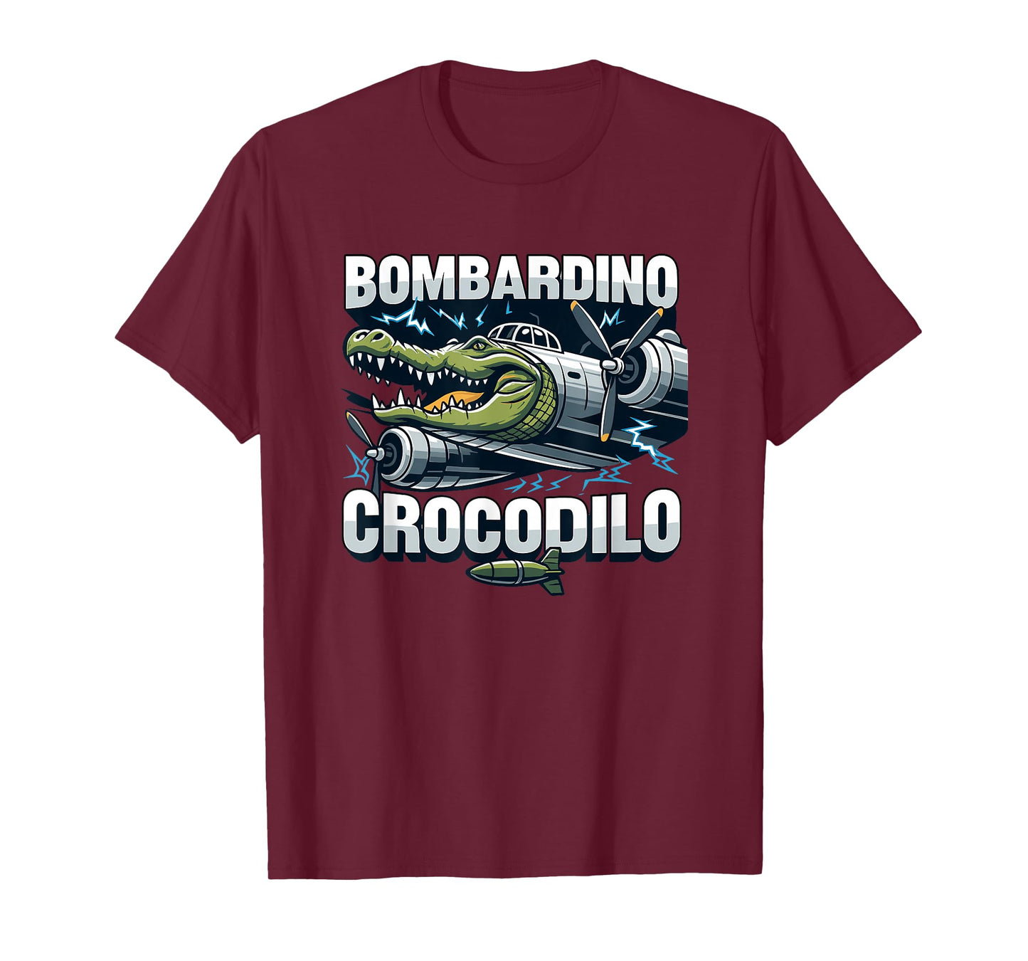 Italian Brainrot Bombardino Crocodilo, Funny Brain Rot Meme T-Shirt