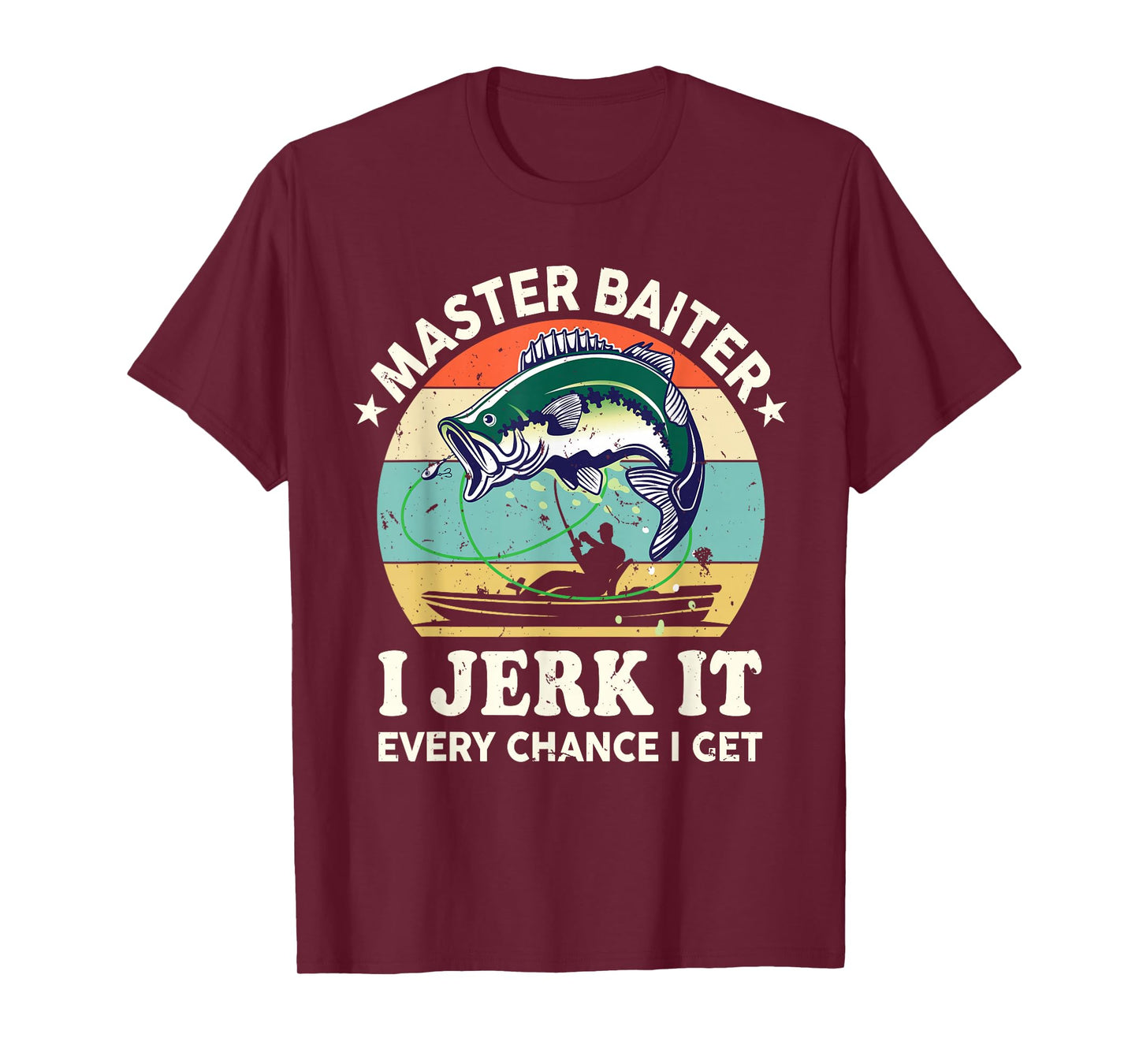 Master-Baiter Kayak Fishing-Shirt Dad Grandpa Bass Fish T-Shirt