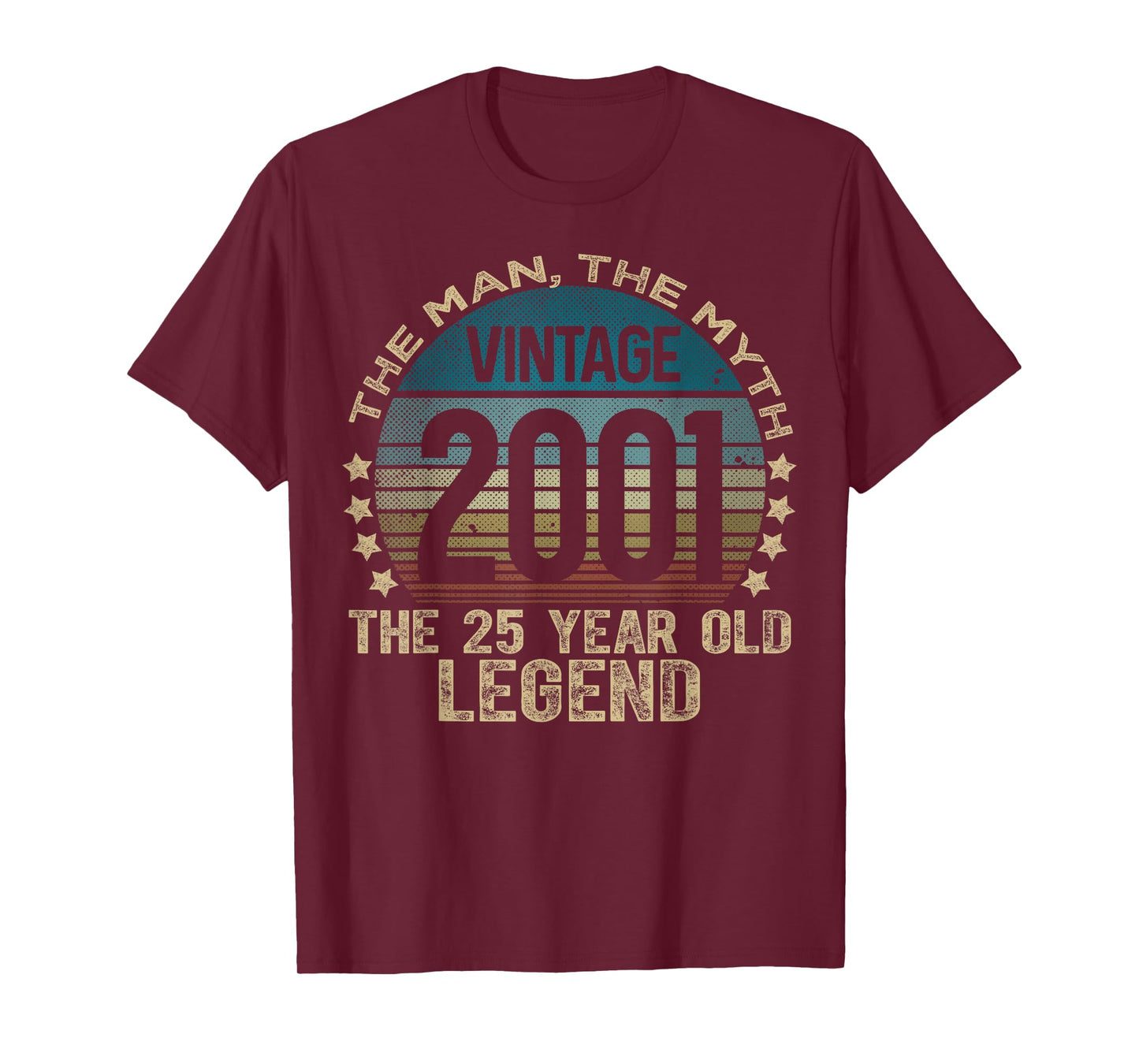 25 Year Old Gifts Vintage 2001 Limited Edition 25th Birthday T-Shirt