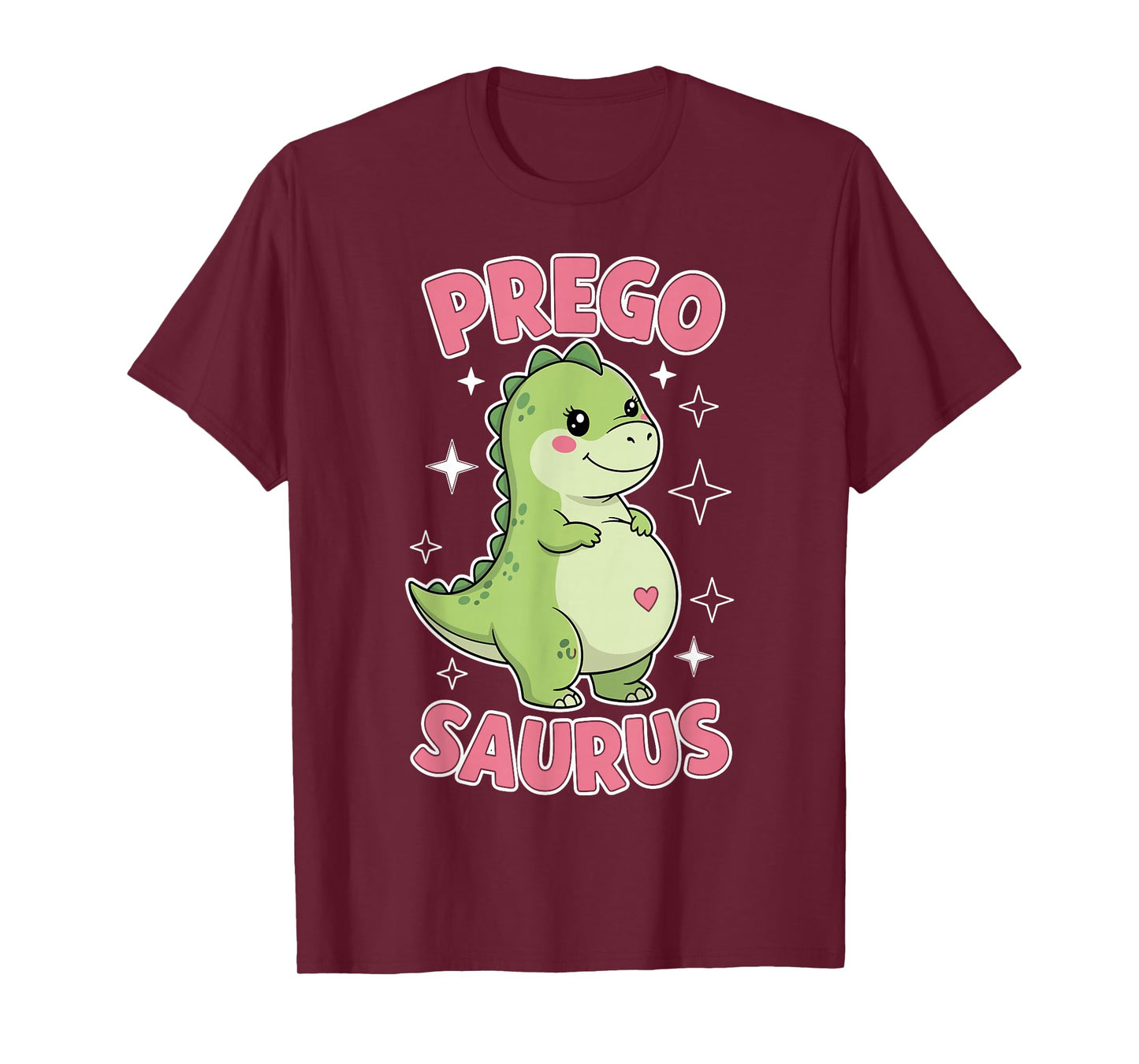 Pregosaurus Cute Retro Mommy Dinosaur Pregnancy Announcement T-Shirt
