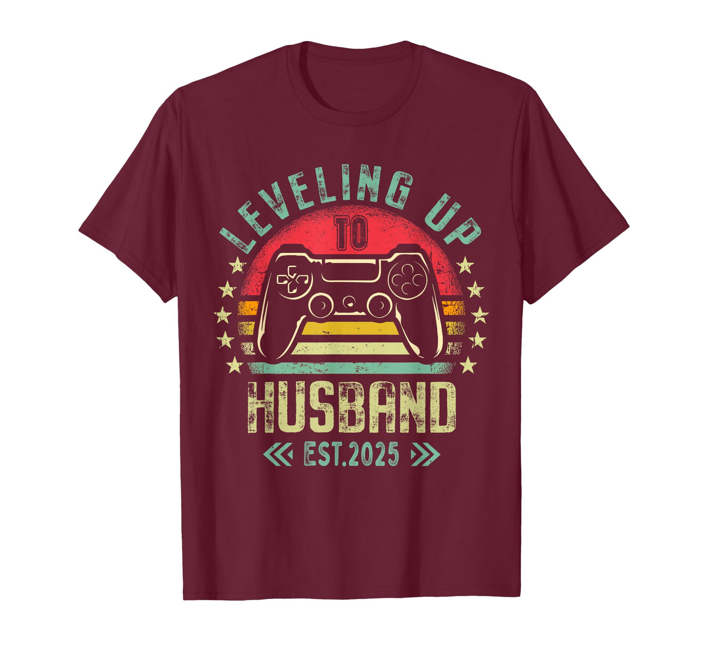 Engagement Tee for Gamer Groom Leveling Up To Husband 2025 T-Shirt