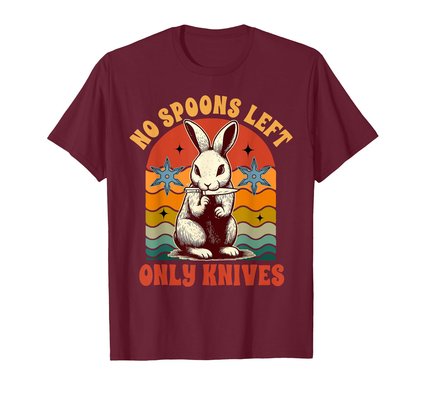 Spoonie Chronic Invisible Illness No Spoons Left Only Knives T-Shirt