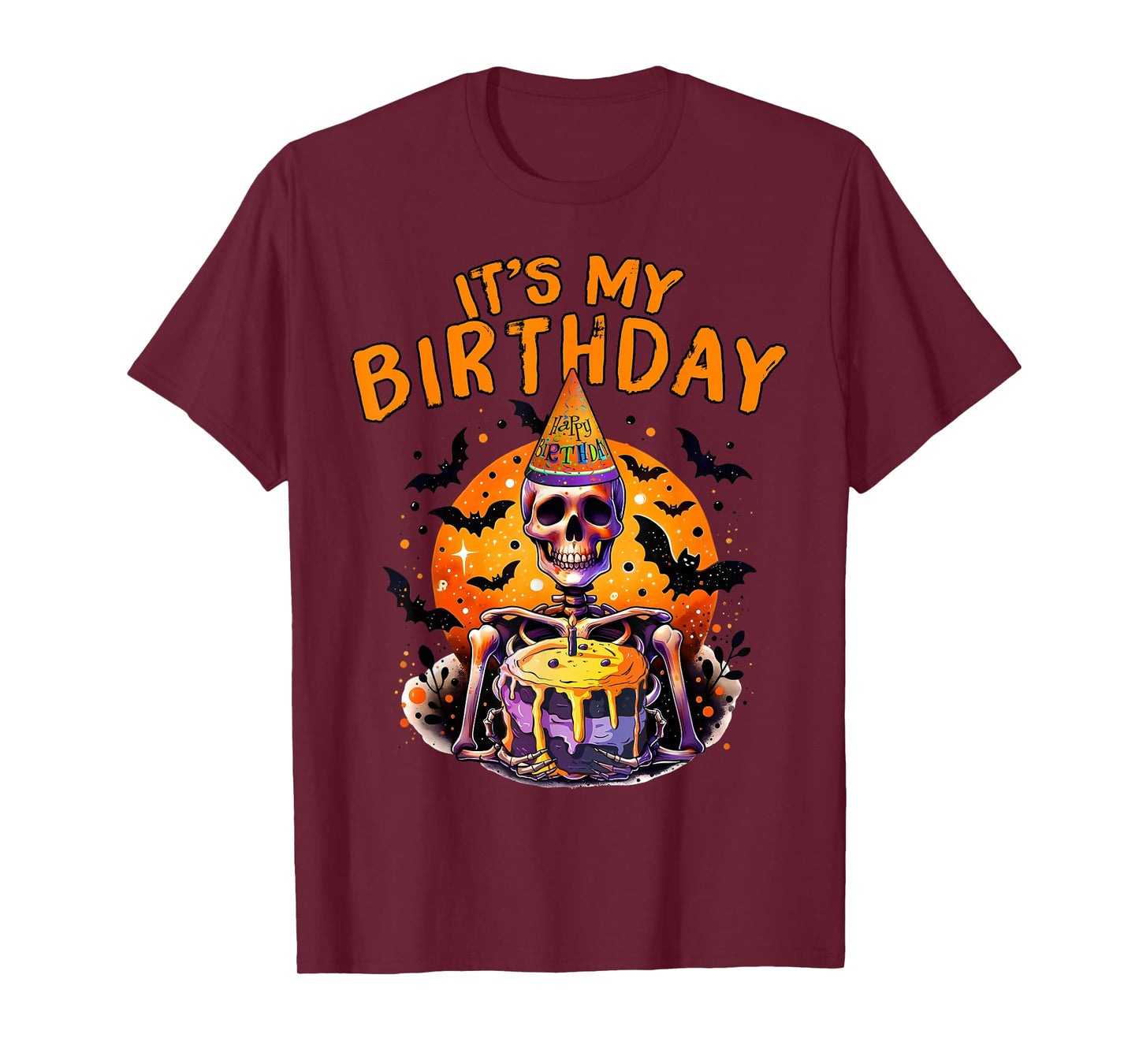 It's My Birthday Skeleton Happy Halloween Birthday Party T-Shirt