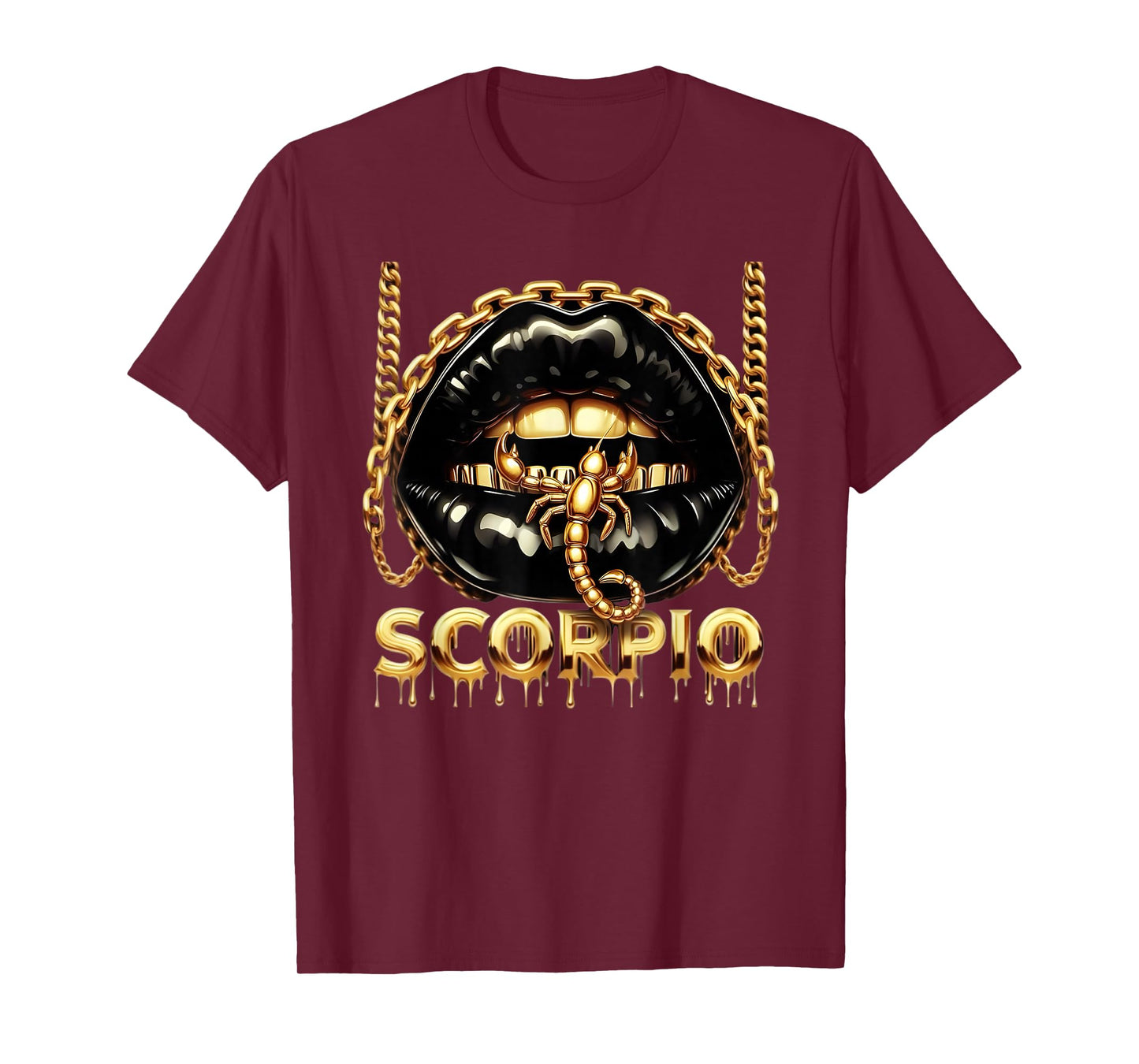 Scorpio Zodiac Horoscope Scorpion Lips for Women T-Shirt