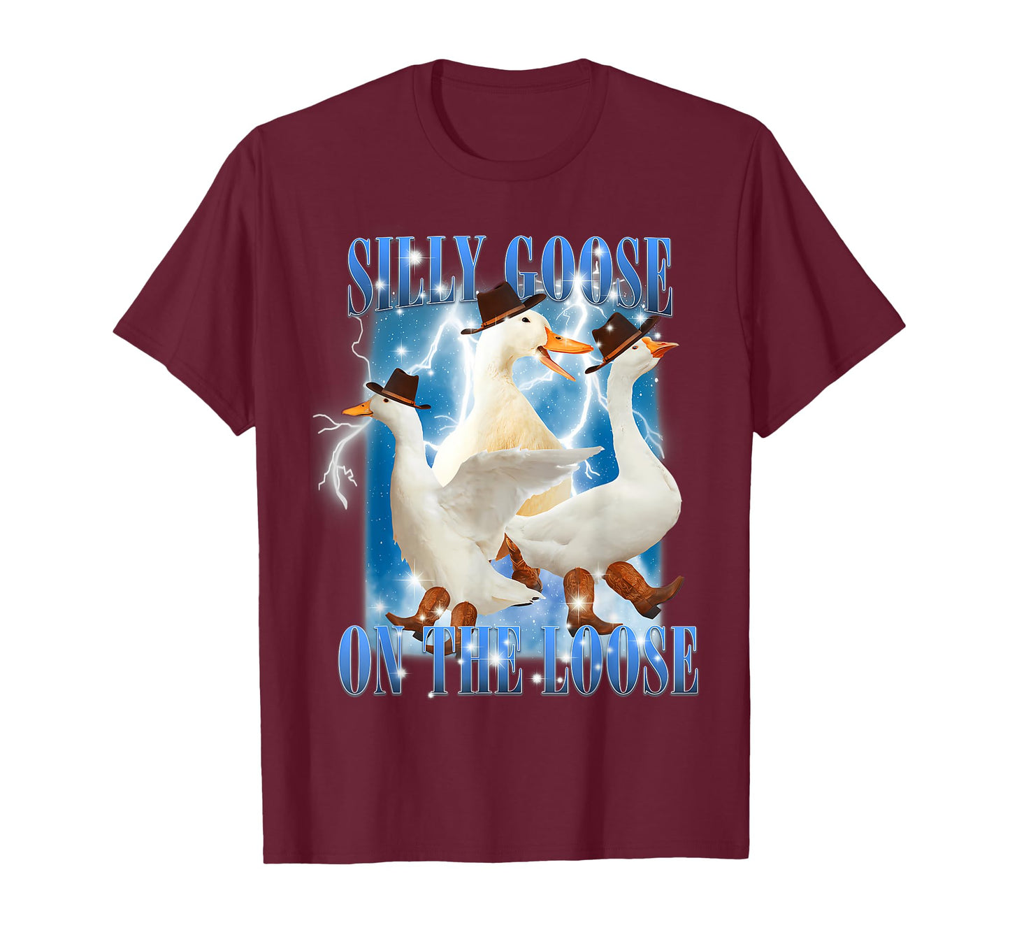 Retro Goose Aesthetic Trendy Meme Silly Goose On The Loose T-Shirt
