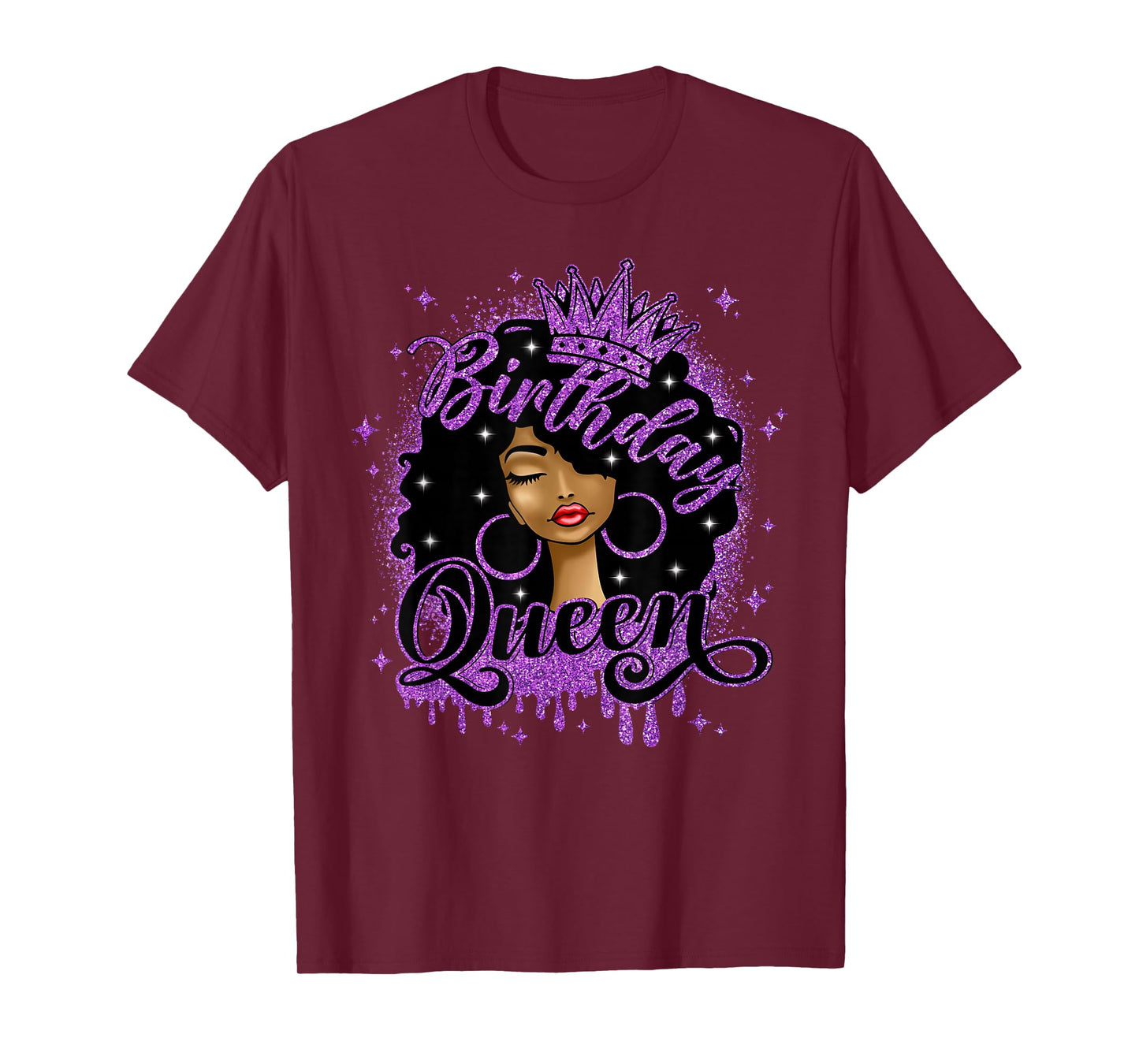 Birthday Queen Curly Afro Black Women It's My Birthday T-Shirt