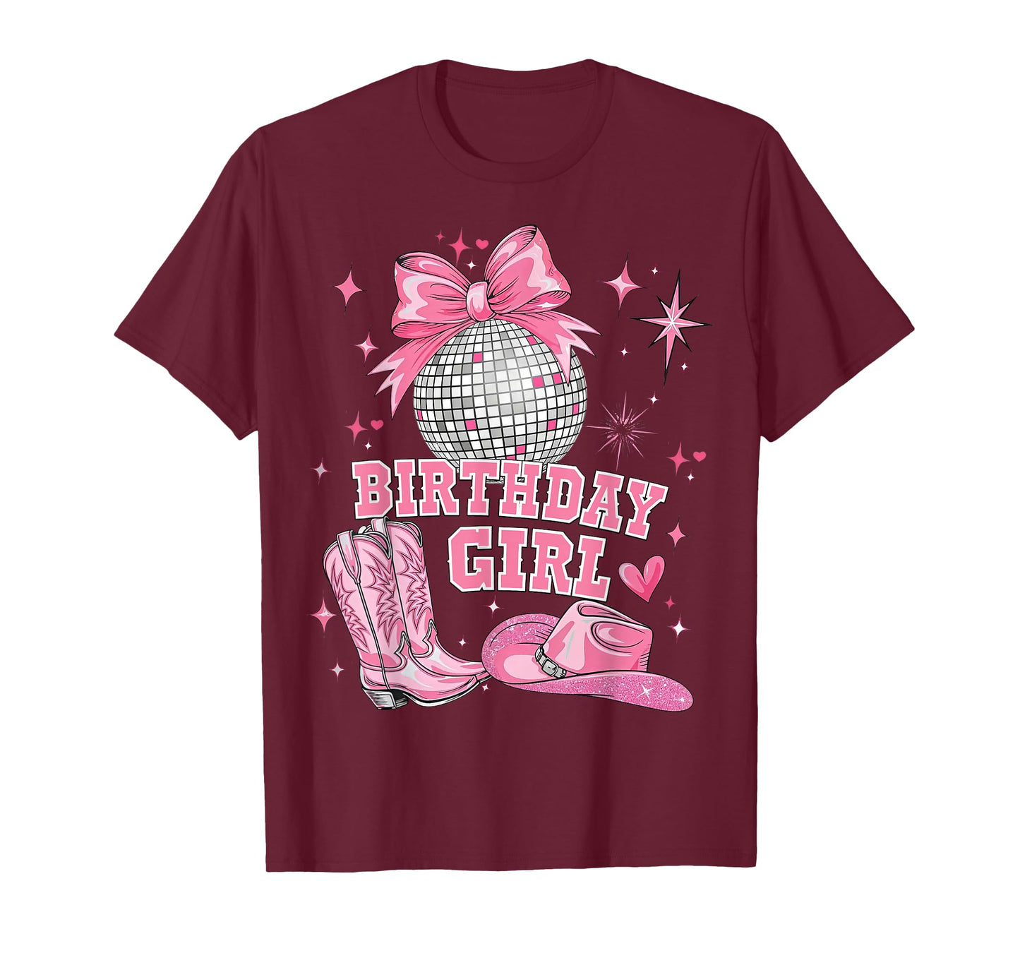 Birthday Cowgirl Western Disco Birthday Girl Party T-Shirt