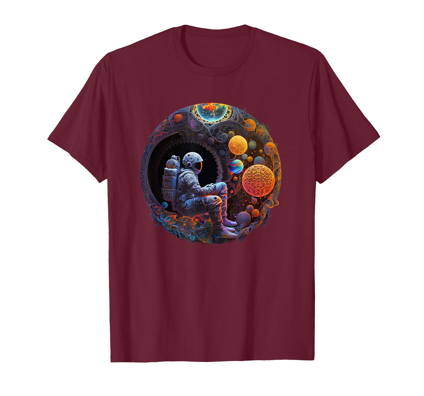 Meditating Astronaut Planets Meditation Astral Travel. T-Shirt