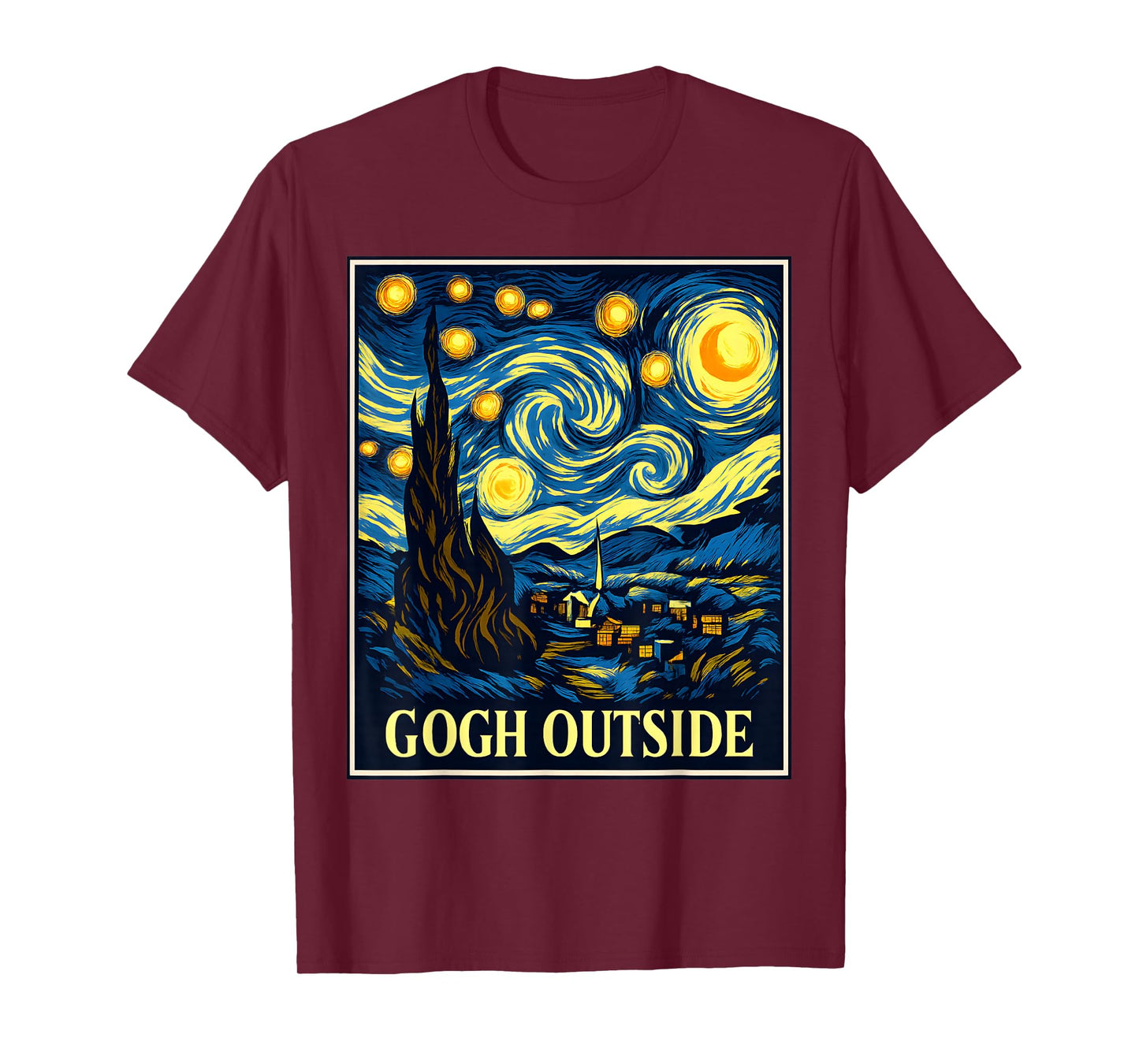 Gogh Outside Starry Starry Night Vincent Van Gogh T-Shirt T-Shirt
