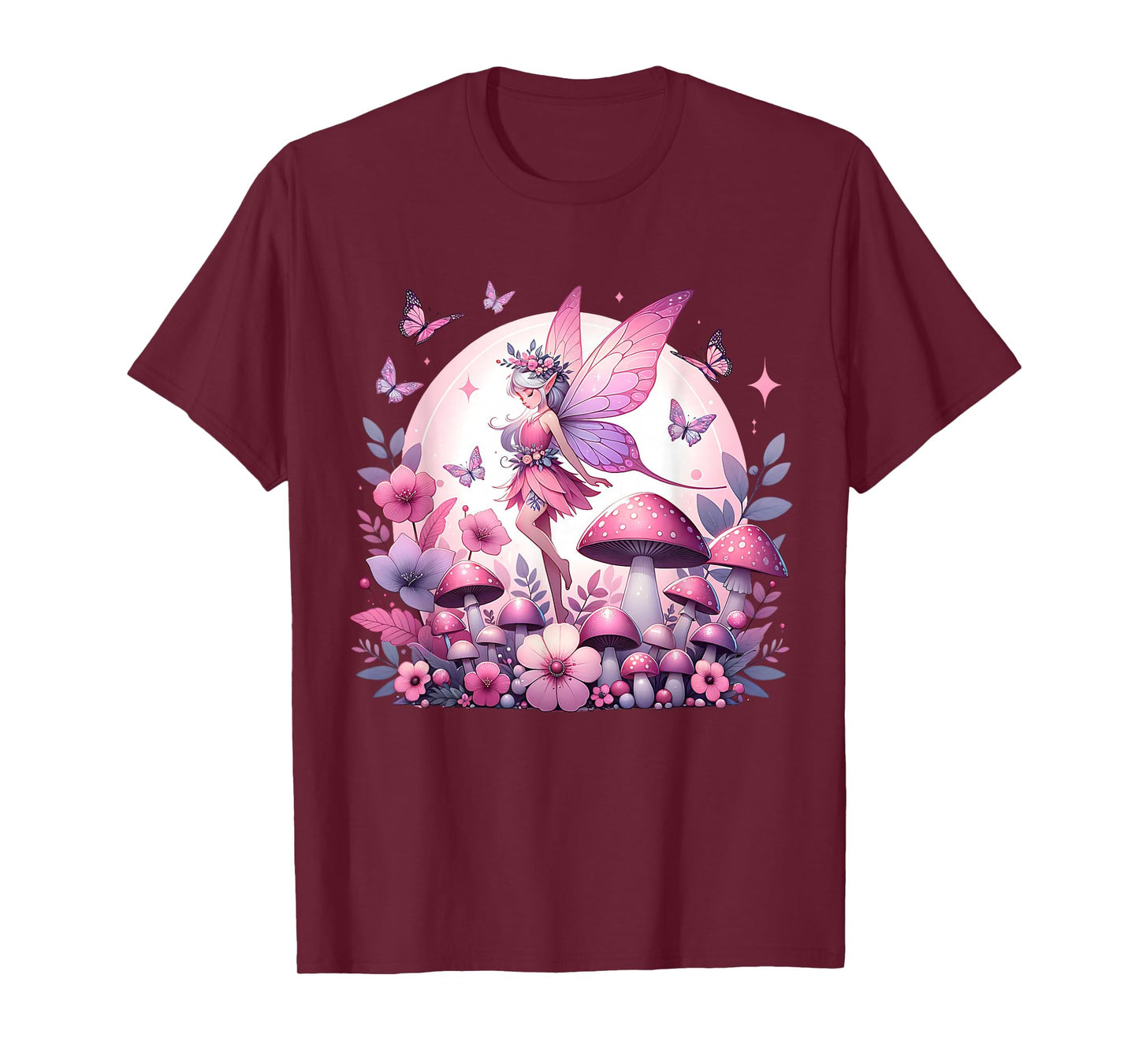 Enchanted Forest Fantasy Fairy Mystical Butterfly & Floral T-Shirt
