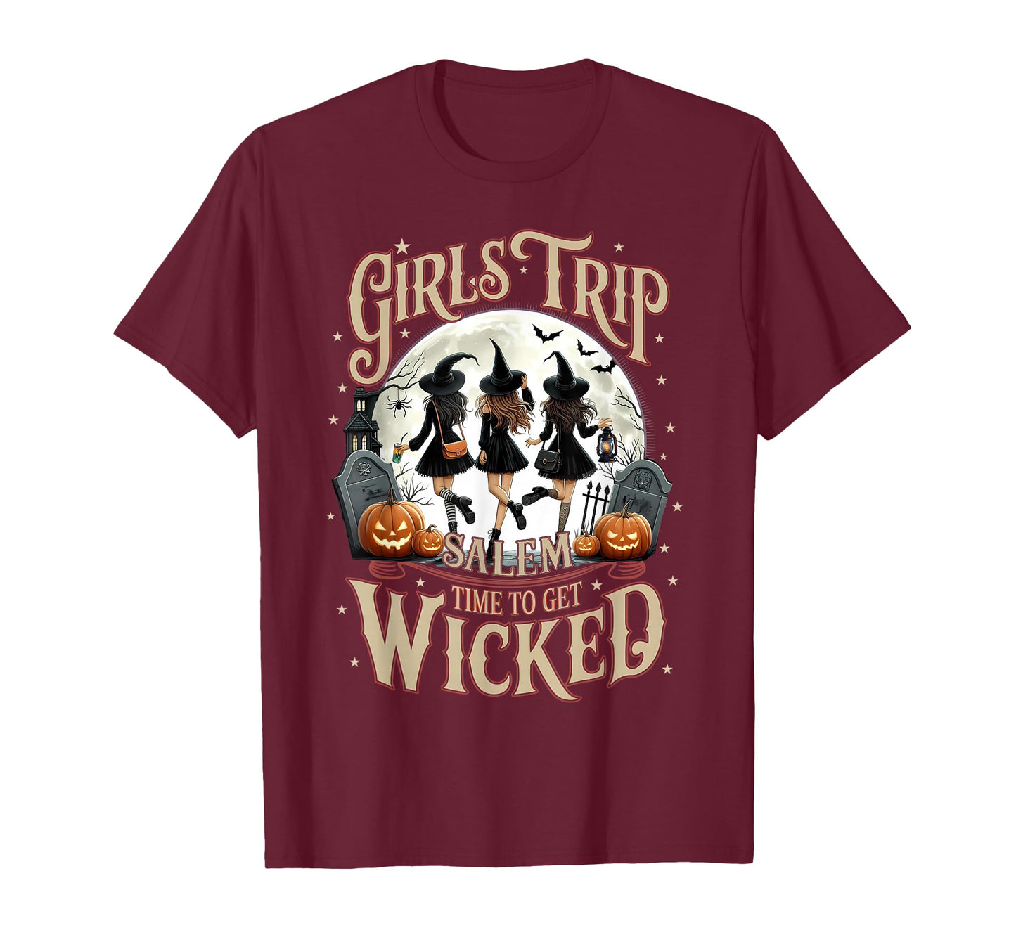 Vintage Salem 1692, Girls Trip Salem Time To Get Wicked T-Shirt