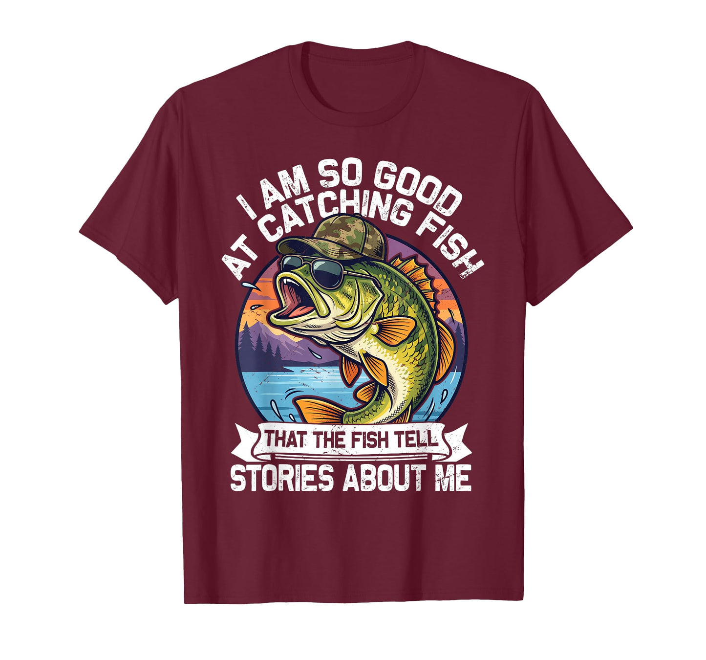 Funny Fishing Dad Men Funny Reel Cool Fish Bass Fishing T-Shirt