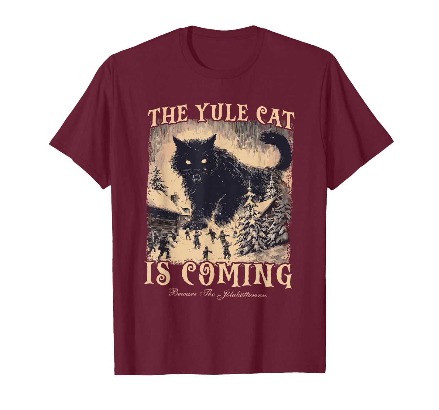 The Yule Cat is Coming Icelandic Christmas Cat Mom Cat Lover T-Shirt