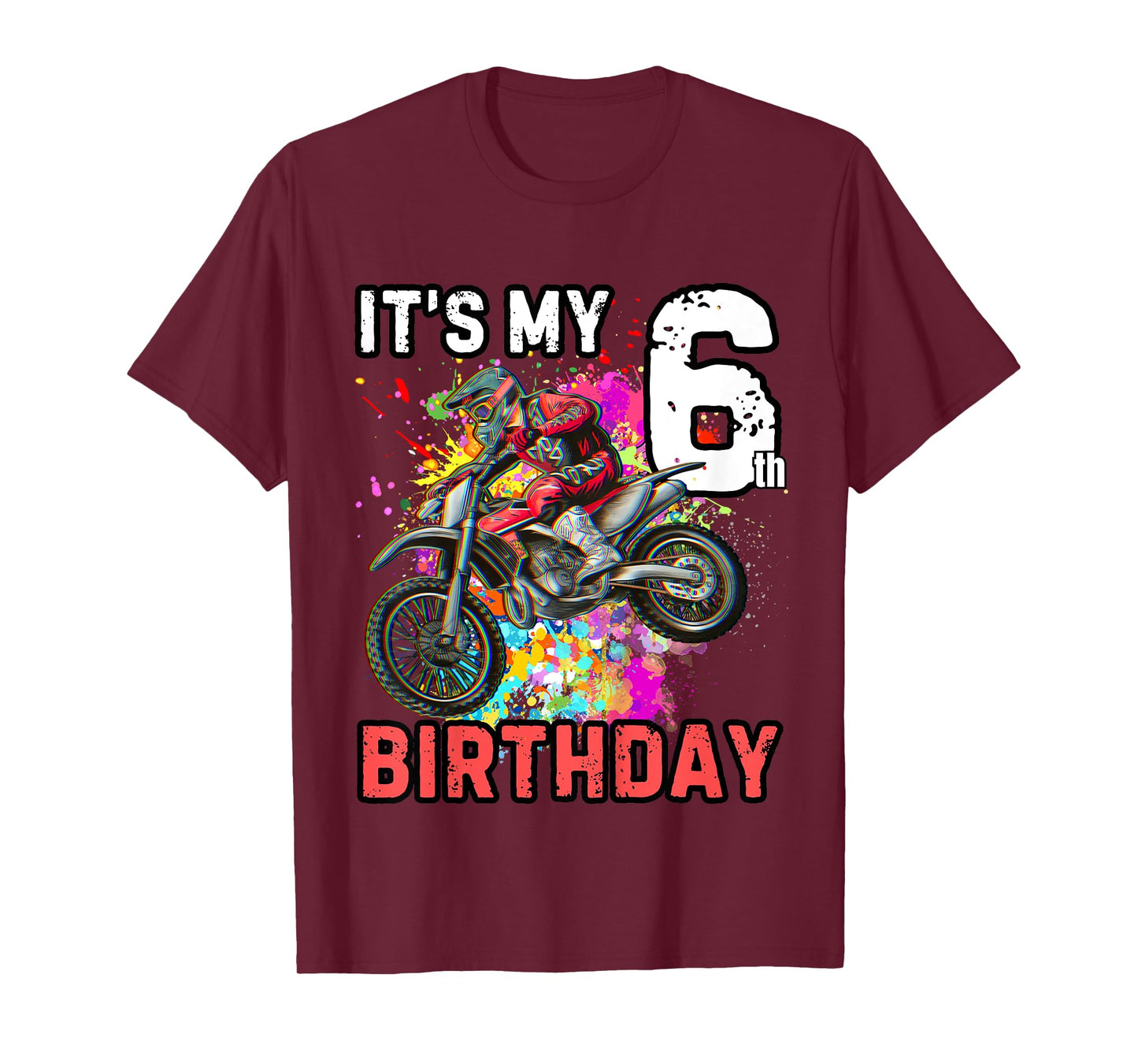 Kids It's my 6th Boy Birthday Dirt Bike MX Motocross Birthday T-Shirt