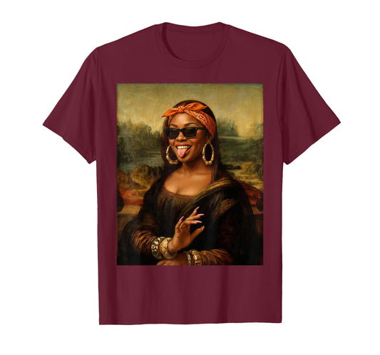 Black Mona Lisa Women Tshirt Black History Month Women T-Shirt