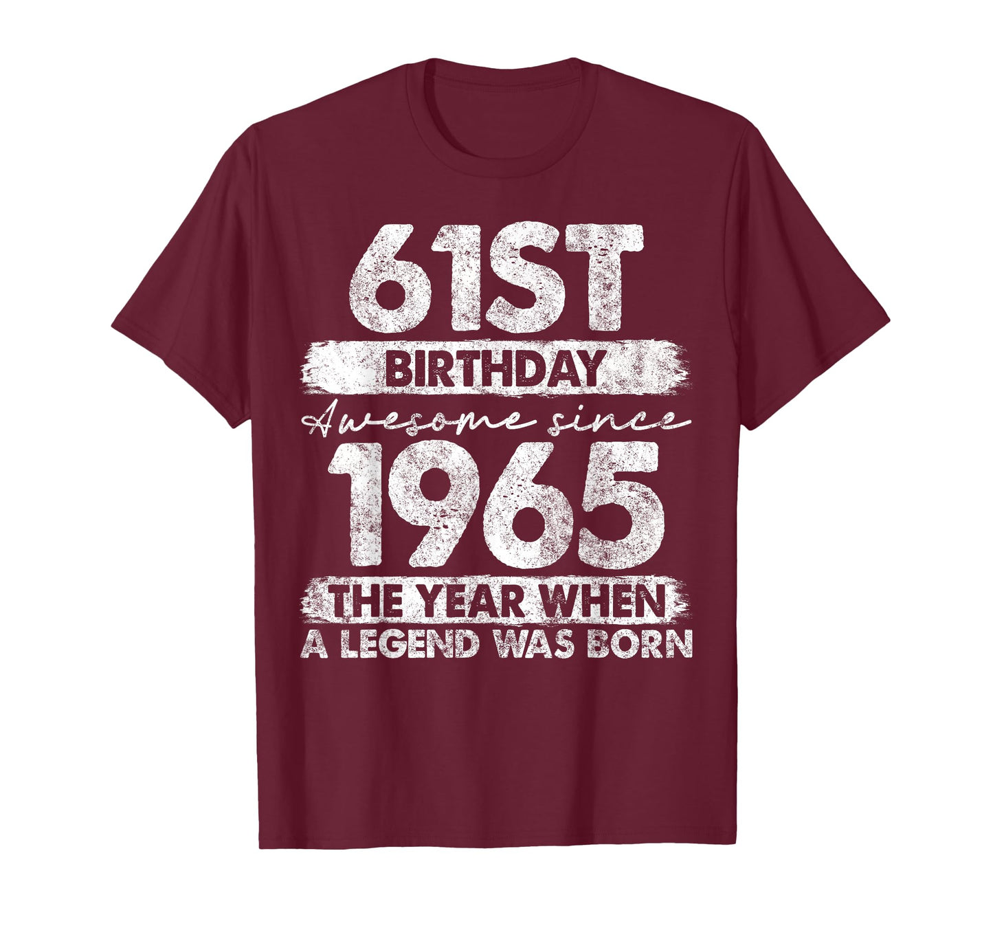 61 Year Old Gifts Vintage 1965 Limited Edition 61st Birthday T-Shirt