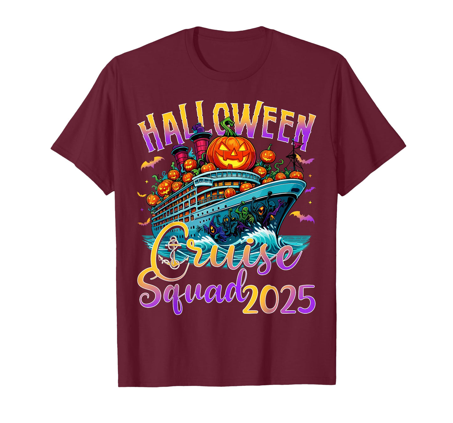 Halloween Cruise Squad 2025 Vacation Matching Family Cruise T-Shirt