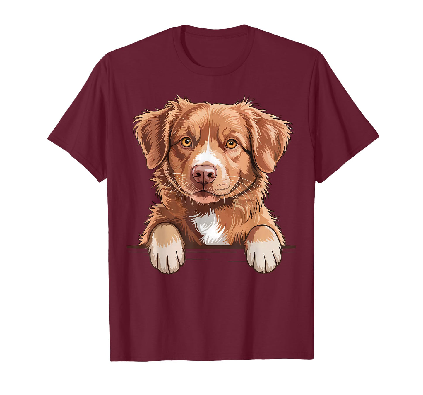 Nova Scotia Duck Tolling Retriever Funny Peeking Toller Dog T-Shirt