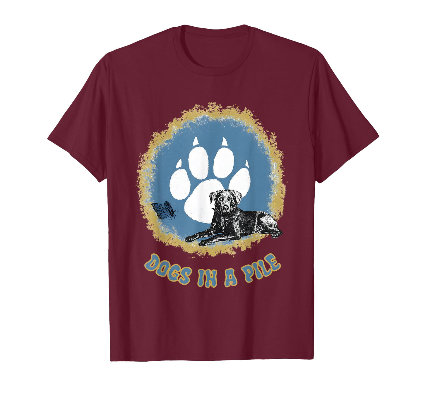 Dogs in A Pile Funny for Men Women T-Shirt