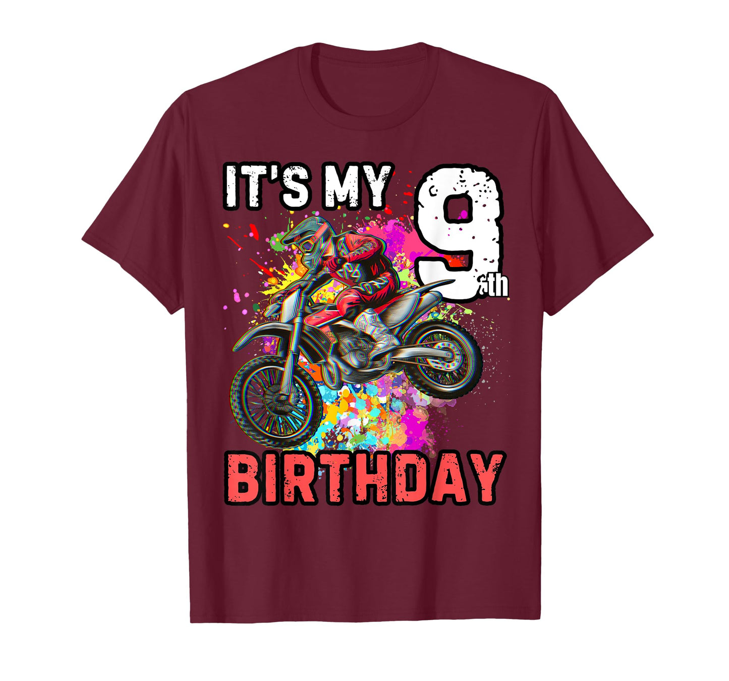 It's my 9th Boy Birthday Dirt Bike MX Motocross Birthday T-Shirt