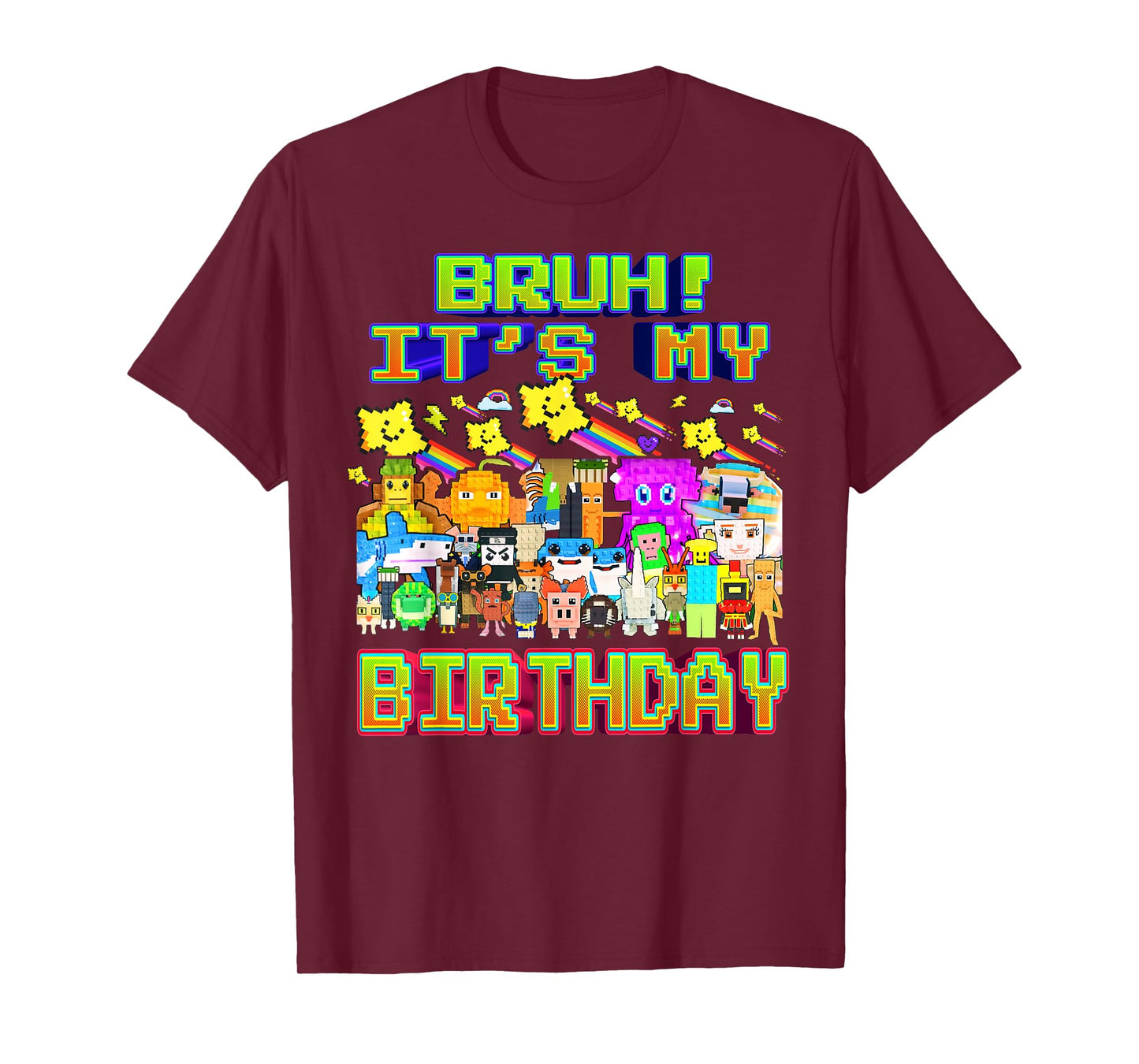 Bruh It's My Birthday Funny Brainrot for Boys Kids Teens T-Shirt