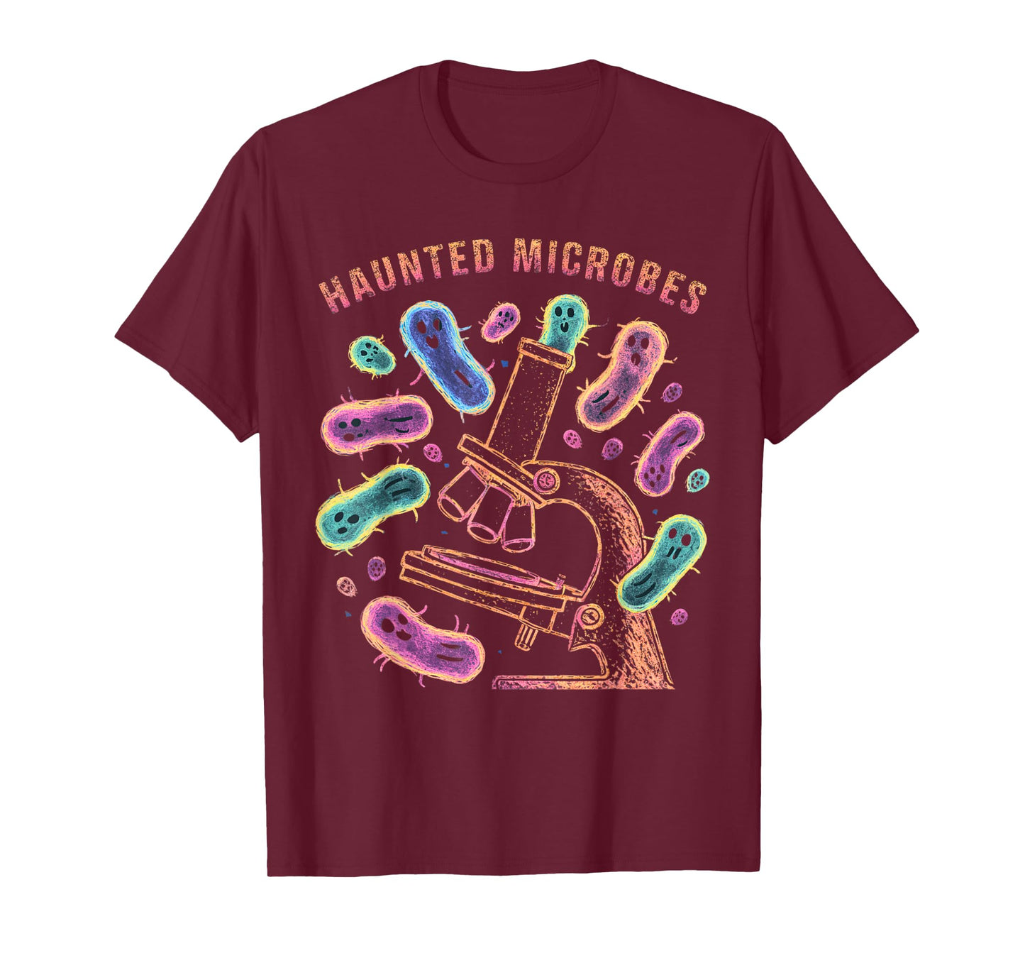 haunted microbes, funny microbiology halloween T-Shirt