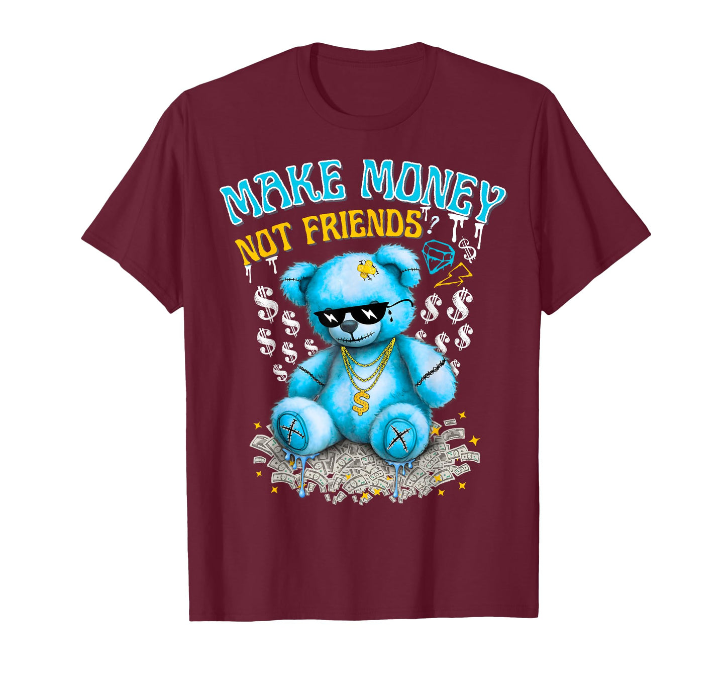 Streetwear Retro Matching Gamma Blue T-Shirt