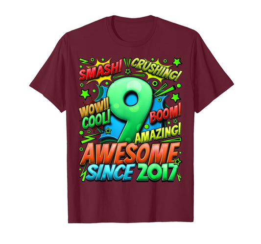 9 Year Old Gifts for Boys 9th Birthday Boy 9 Year Old Boy T-Shirt