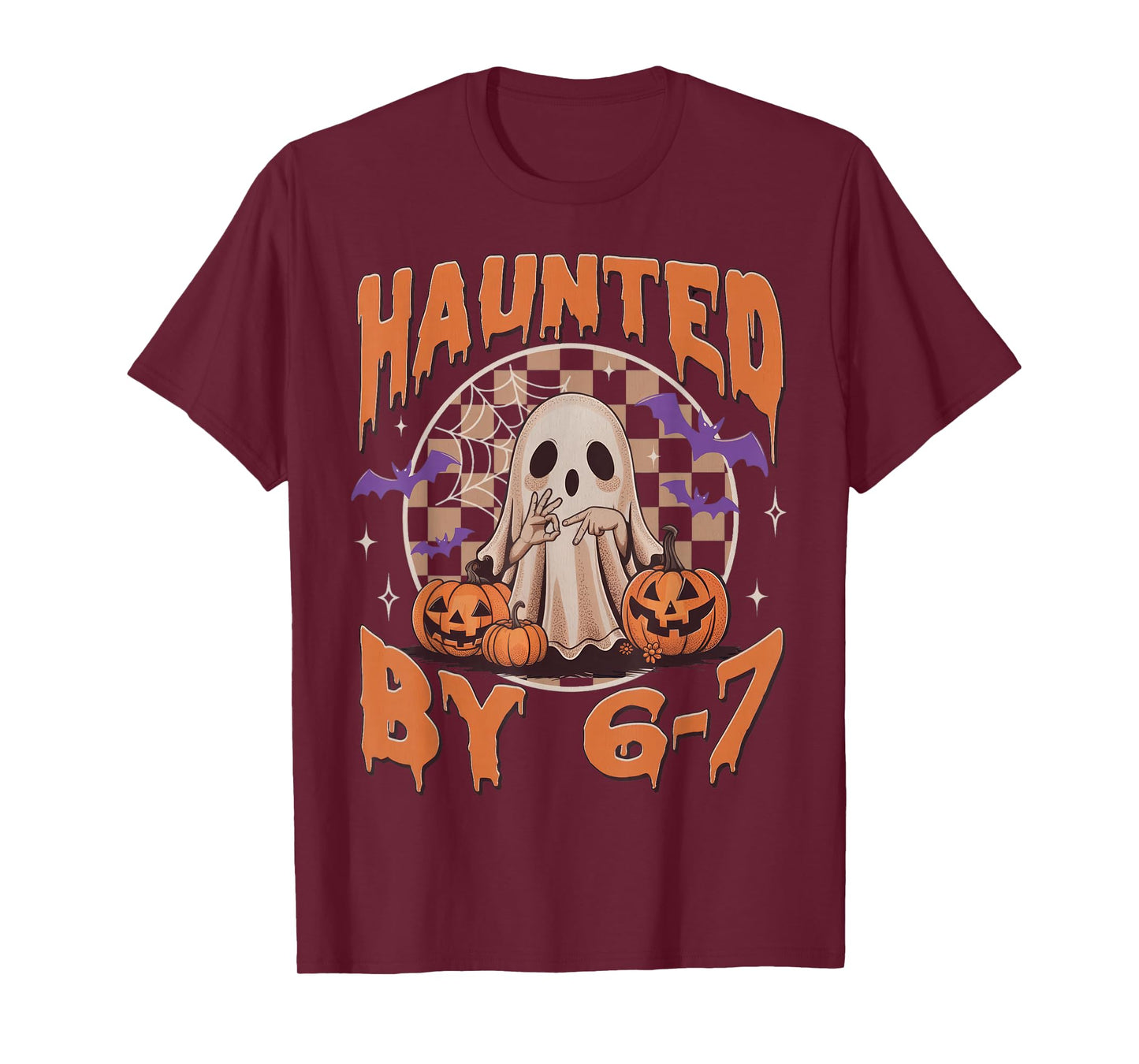 Haunted by 67 – Funny Ghost and Pumpkin Halloween Costume T-Shirt