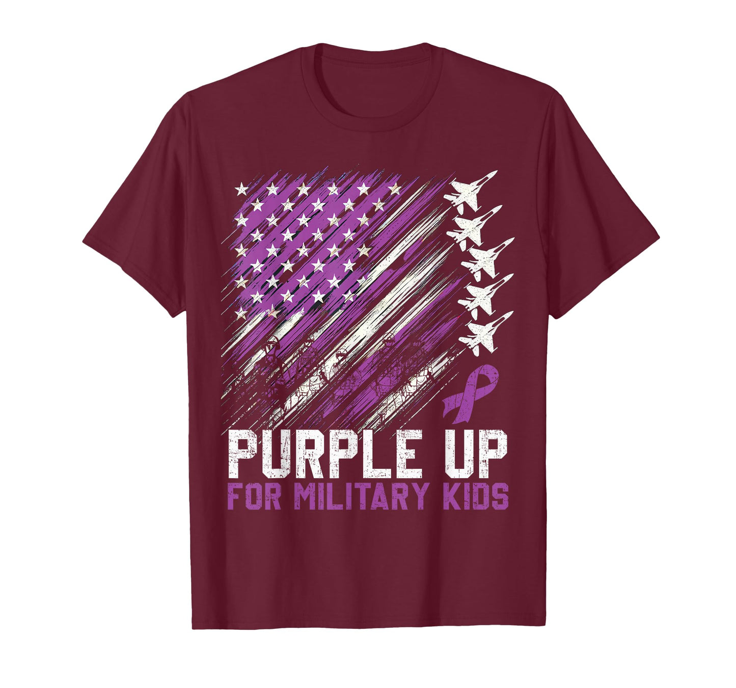 Purple Up Military Kids Month Of Military Child Army T-Shirt