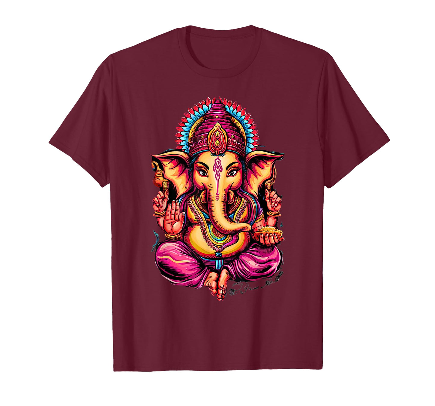 Hindu Ganesha Puja Elephant God India Meditation Yoga Murti T-Shirt
