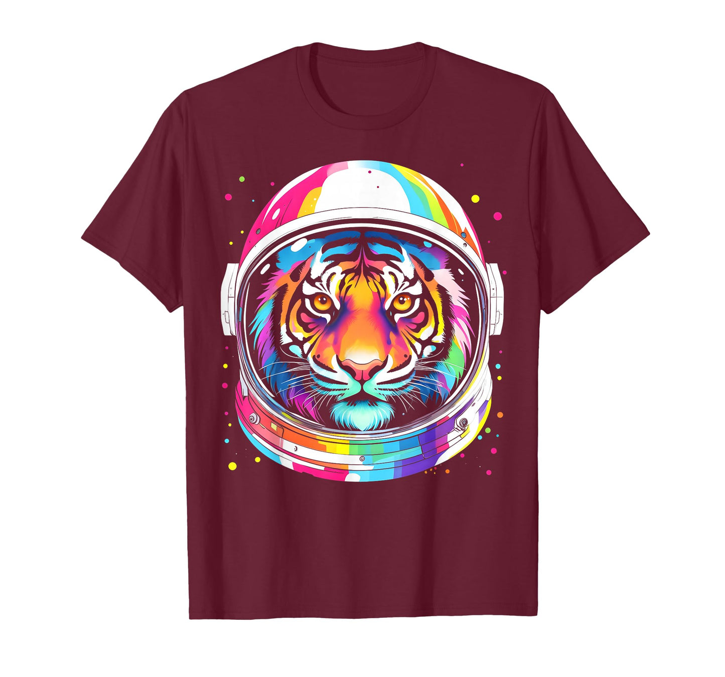 Astronaut Tiger Adventure Vibrant Colorful Space Funny T-Shirt