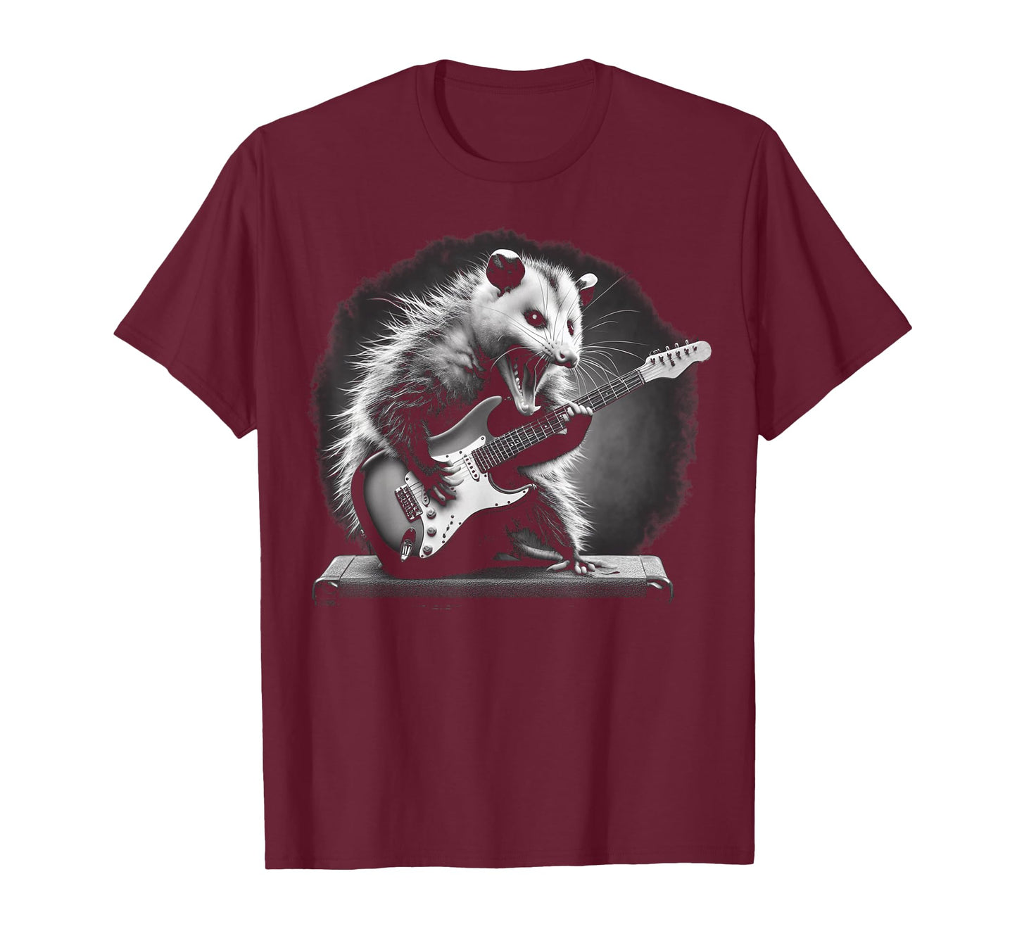 Opossum Playing Guitar Rock and Roll Rock Star Men Women Kid T-Shirt
